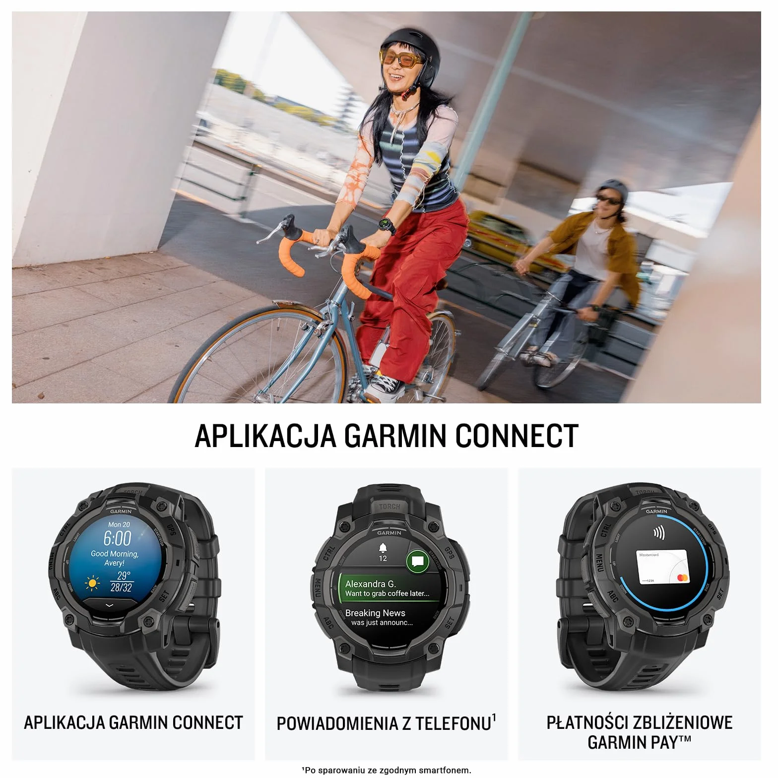 Garmin Instinct 3 [odnowiony], 45 mm AMOLED wytrzymały smartwatch GPS, wbudowane aplikacje sportowe i monitorowanie zdrowia, latarka LED, odporny na wstrząsy, 10 ATM, czas pracy baterii do 18 dni
