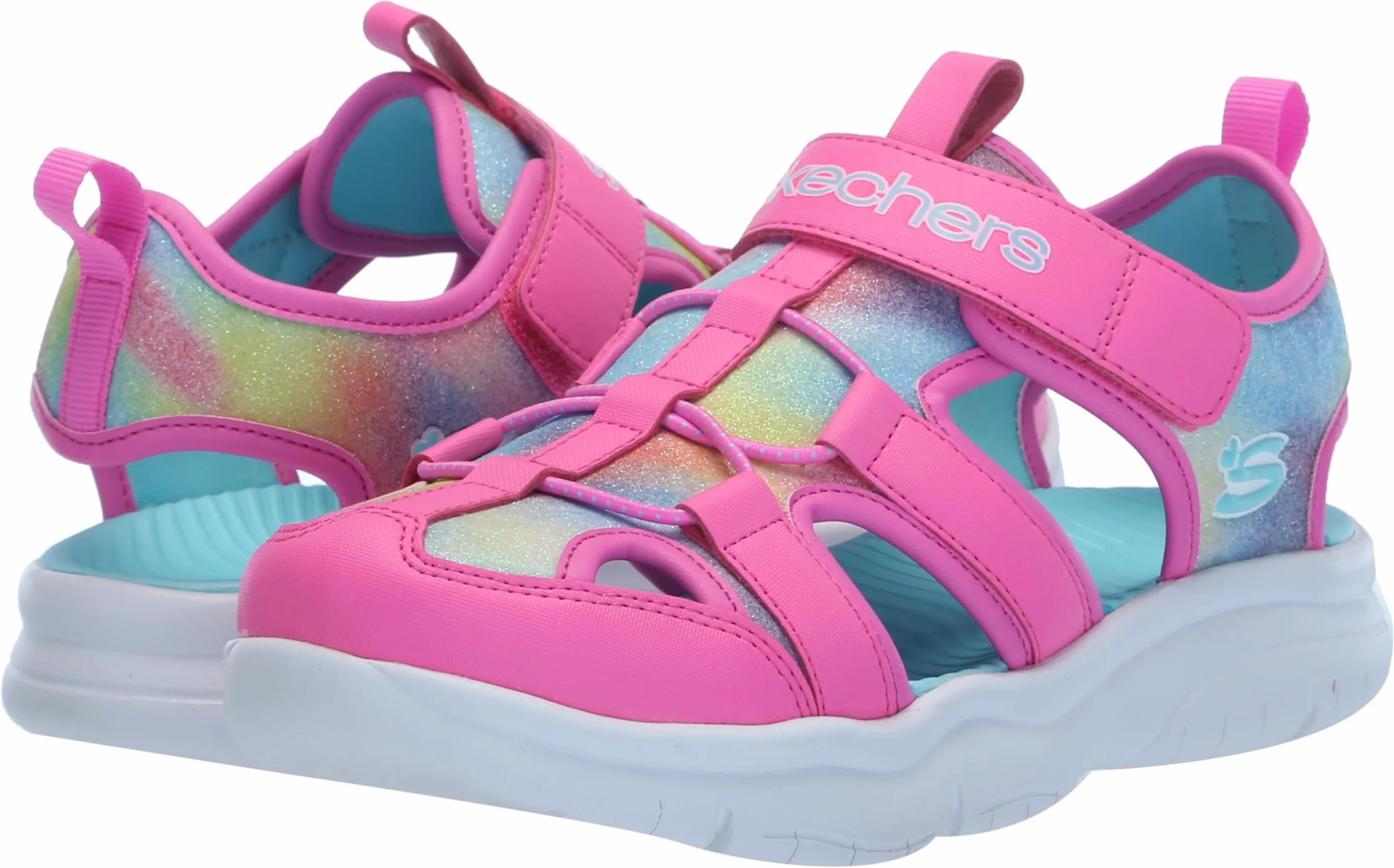 Skechers Dziewczęce sandały sportowe Flex Splash Daylight Shimmer, różowy, 13 UK Child