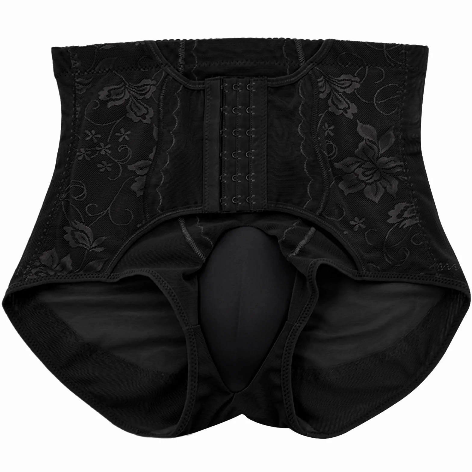 AIEOE Gaff bielizna transpłciowa, wyszczuplająca brzuch, majtki dla dobrej sylwetki, crossdresser tucking bielizna, czarny, S