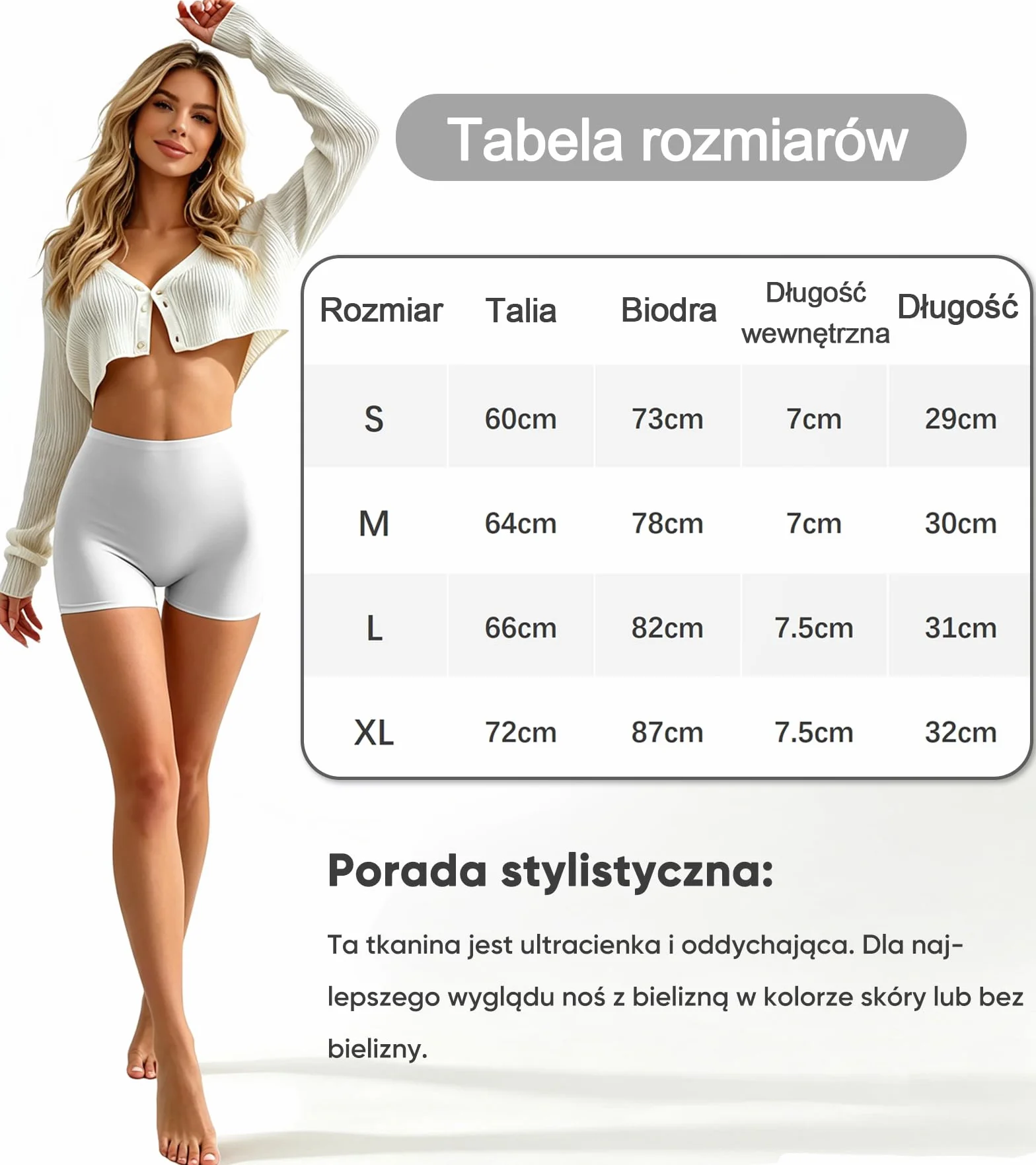 Bezszwowe majtki damskie i bielizna – lekkie, oddychające szorty i bokserki z bawełnianym klinem, pod spódnicę, zapobiegające otarciom, wygodne na co dzień