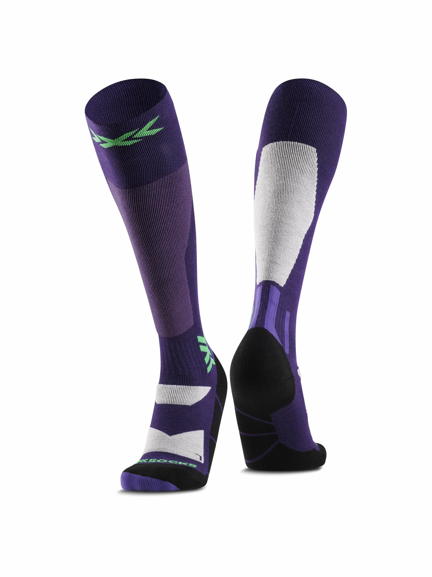 X-Socks Snowboard Discover OTC - wysokowydajne skarpety snowboardowe z bandażem O-Ring - najwyższy komfort i wsparcie podczas jazdy na snowboardzie - Sage Green/English Lawn, 39-41