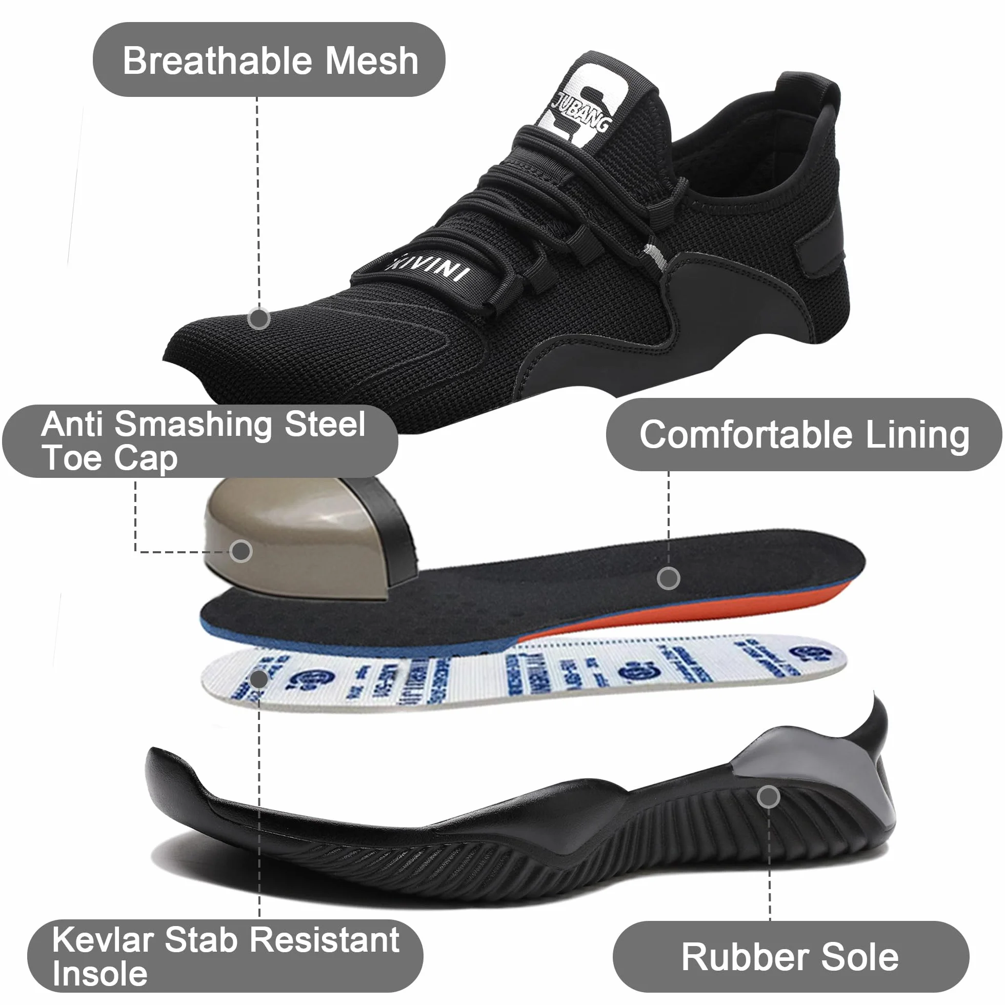 Buty ochronne dla mężczyzn i kobiet S3 lekkie sportowe obuwie ochronne stalowe palce antypoślizgowe buty budowlane 36EU-46EU