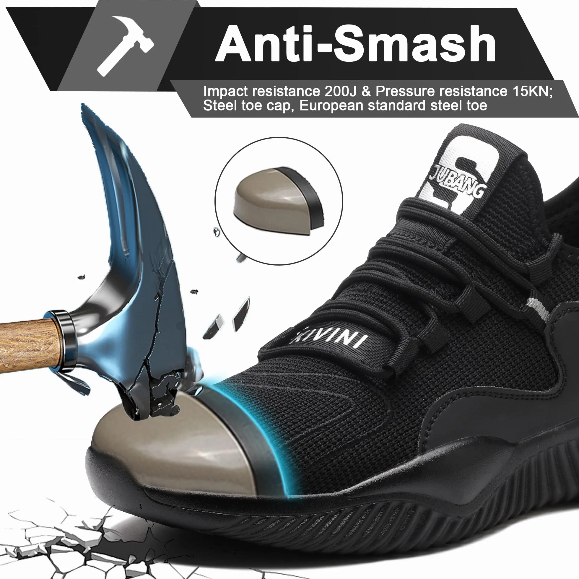 Buty ochronne dla mężczyzn i kobiet S3 lekkie sportowe obuwie ochronne stalowe palce antypoślizgowe buty budowlane 36EU-46EU