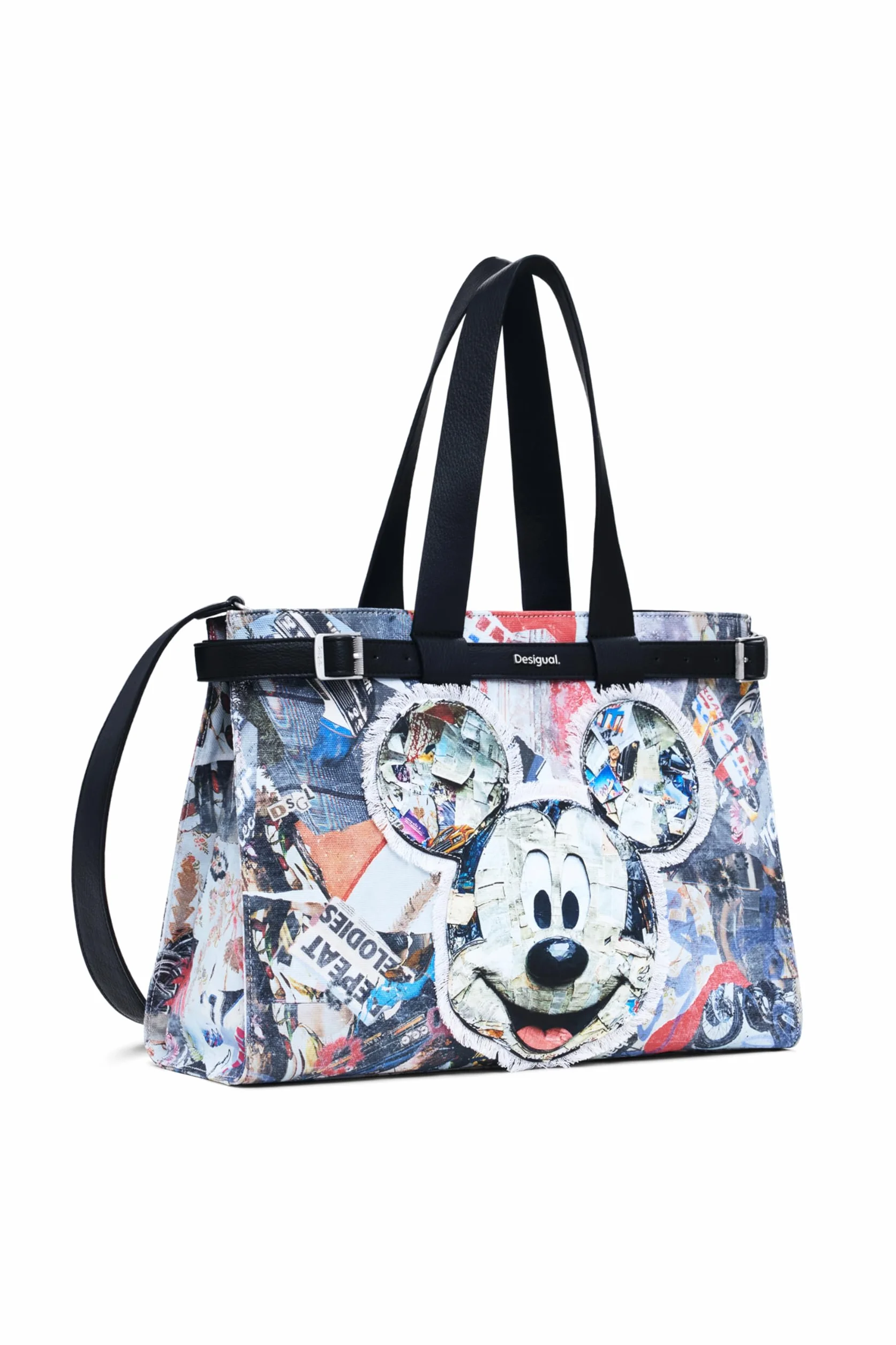 Desigual Unisex torba na ramię Mickey, wykończenie materiałowe, jeden rozmiar, Wykończenia materiałowe, Rozmiar Uniwersalny