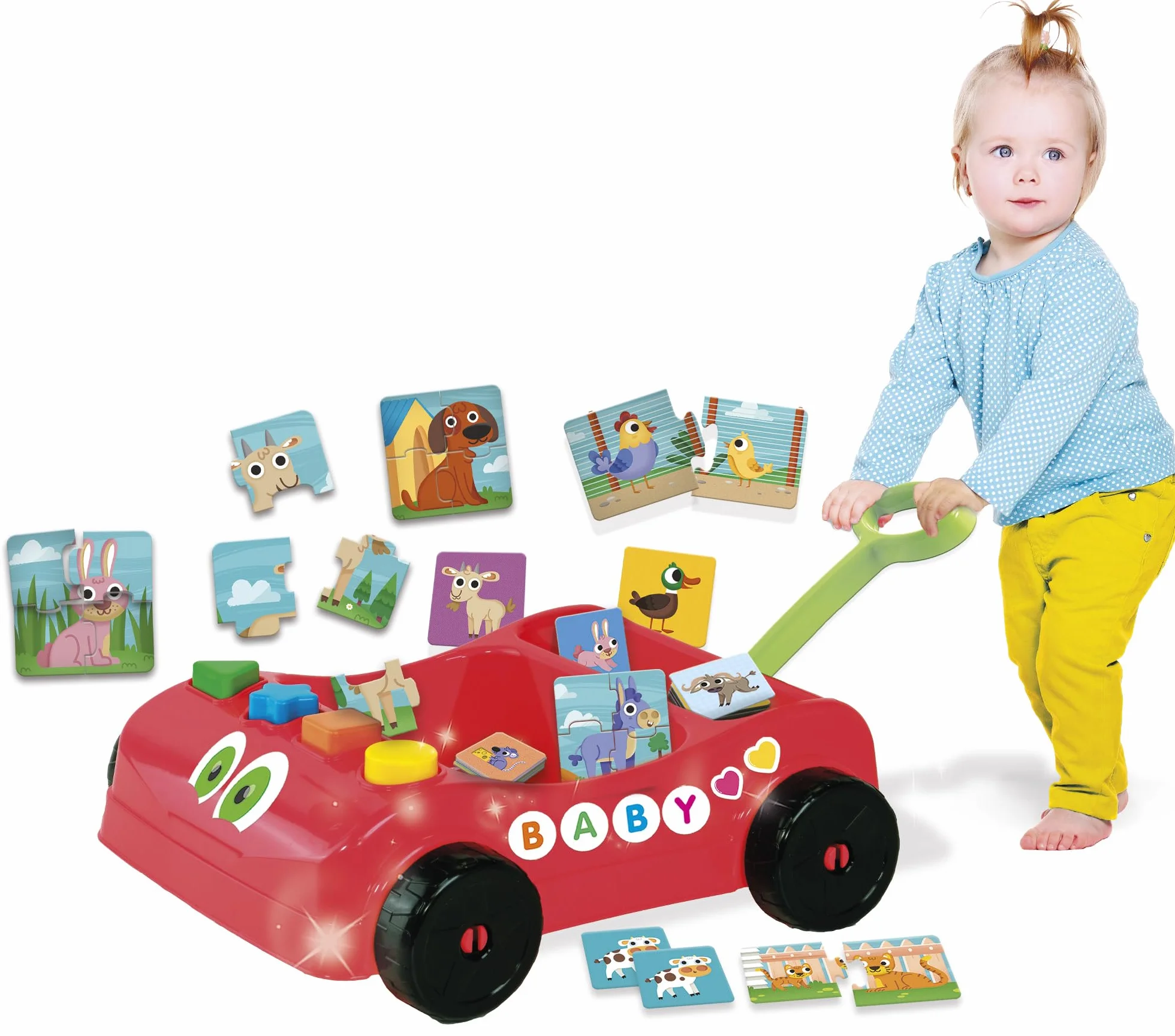 Lisciani – Carotina Baby Wagon Remolque de bébés - Juego educativo para niños a partir de 1 año