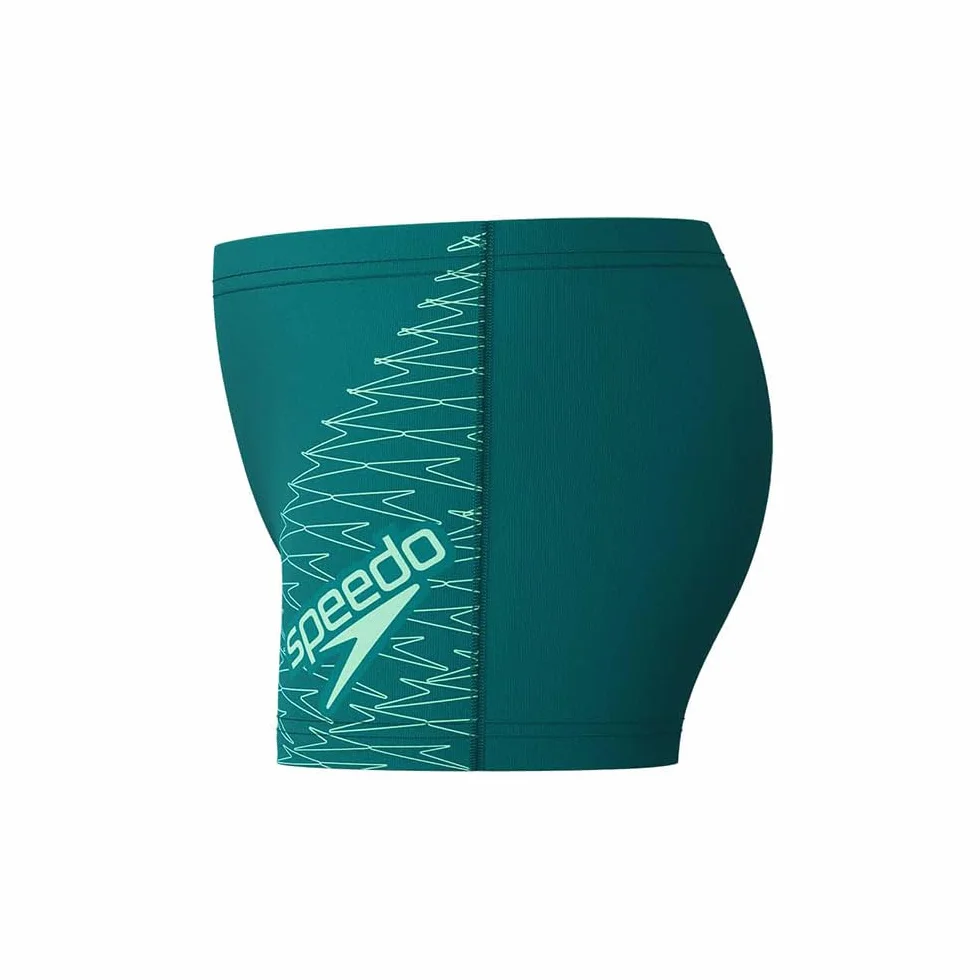 Speedo Chłopięca Medley Logo Aquashort, Głęboki Szmaragd/Lucerna Zielona, 11-12 lat