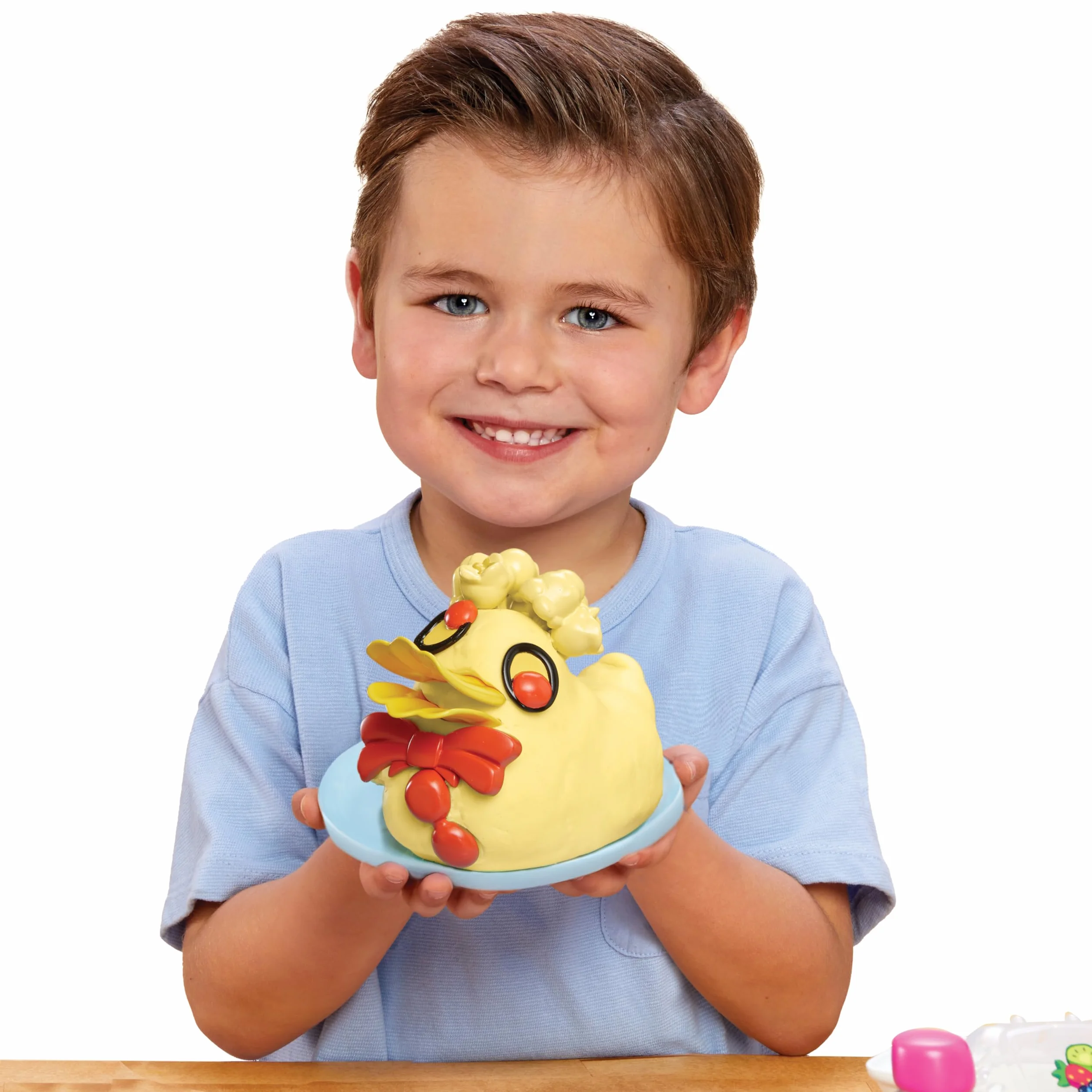 Little Tikes Creative Chefs Bluey Duck Cake Kit – Zestaw do Zabawy w Gotowanie z Masą Make It Mix i 15 Realistycznymi Akcesoriami, NIEJADALNY, Odpowiedni dla Dziewczynek i Chłopców od 3 Roku Życia