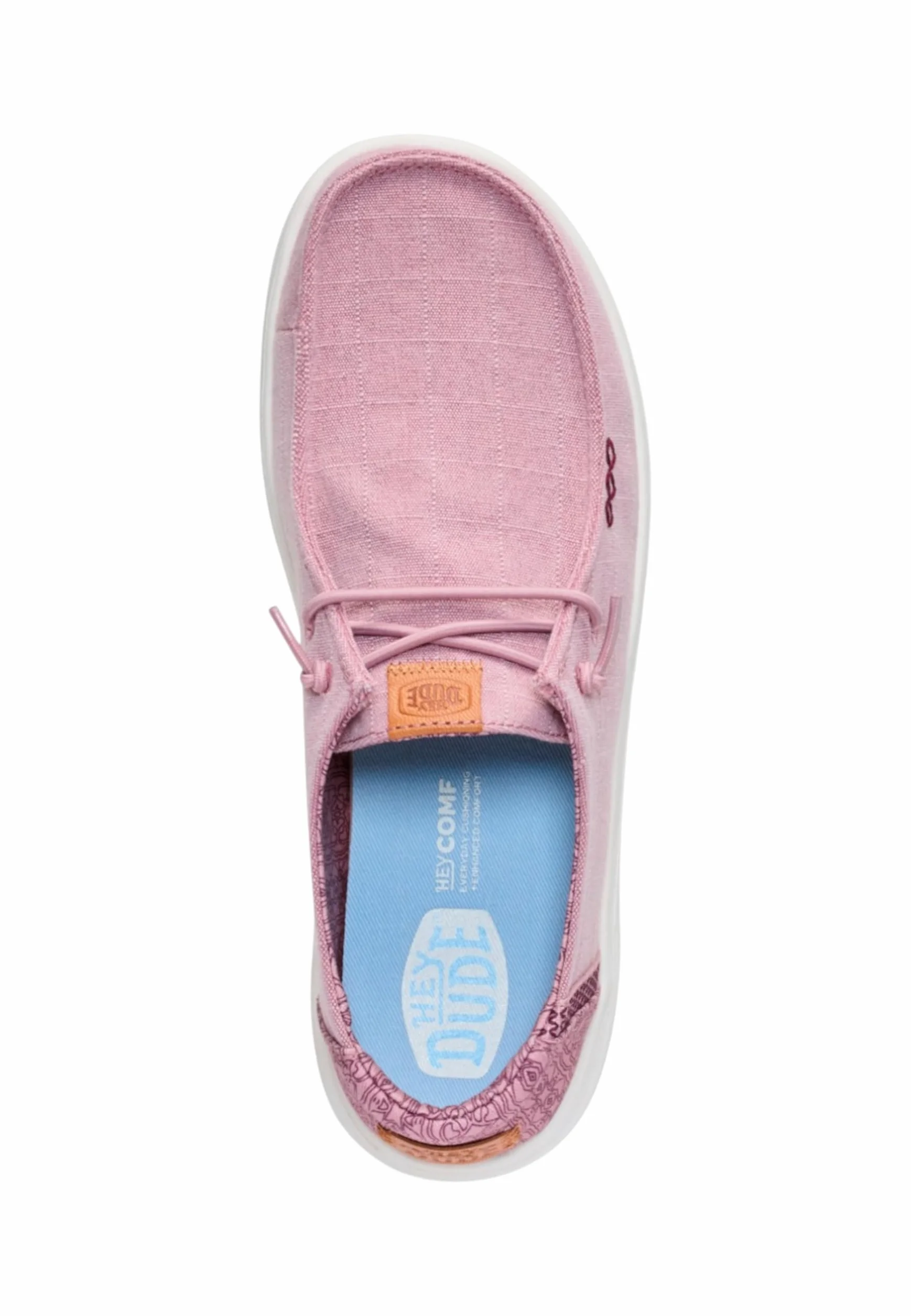 HEYDUDE Wendy Rise Chambray Grid mokasyny damskie, różowe - 45274-5CG