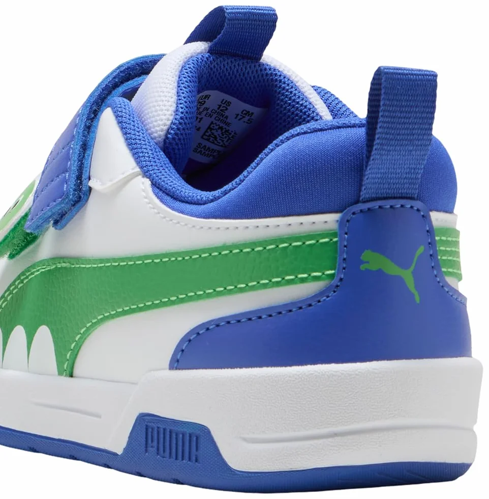 PUMA MULTIFLEX 2 Dino V PS Sneaker, biało-zielone owoce - Royal Sapphire, 12 UK dziecko, Puma Biało-zielony owoc królewski szafir, 31 EU