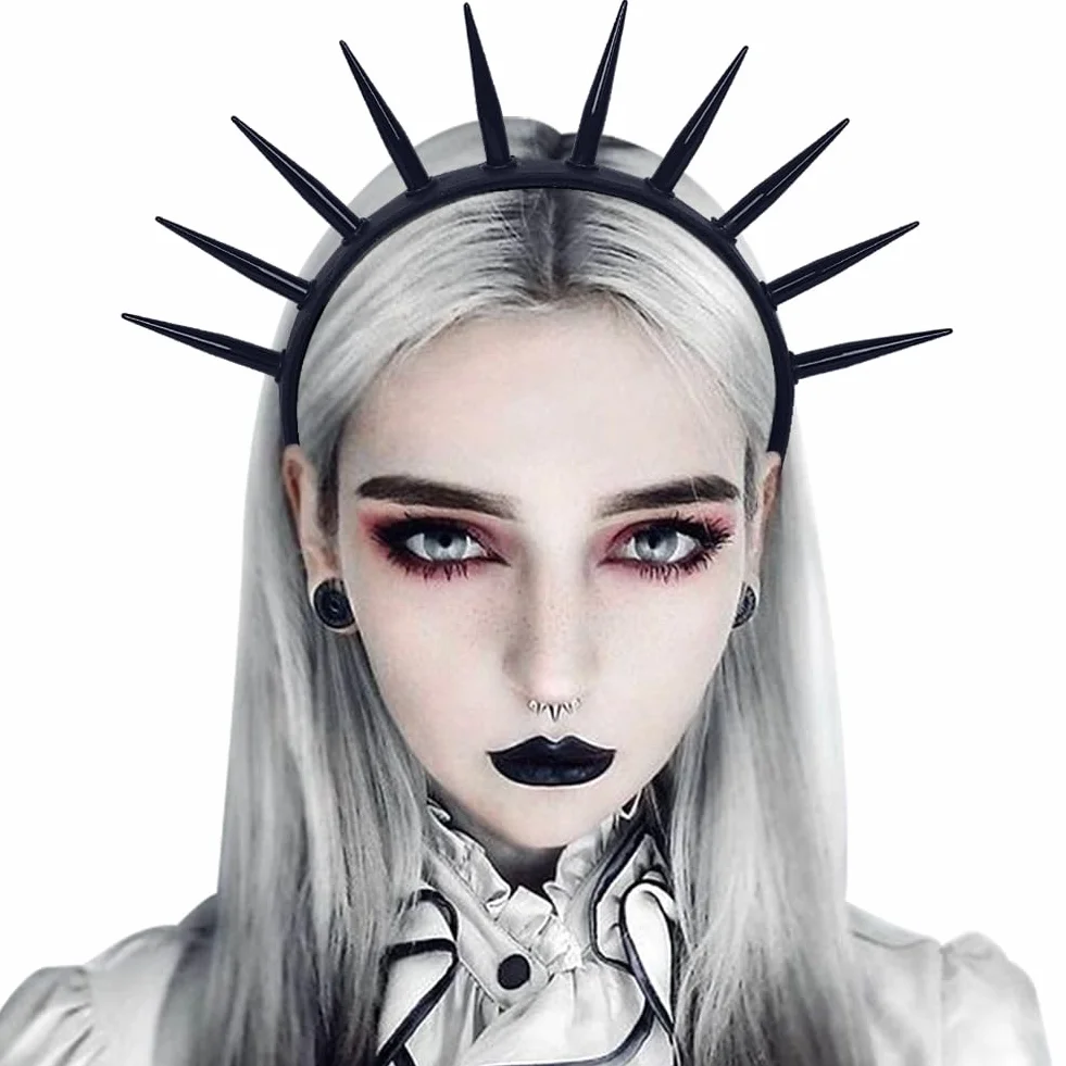 keland Gotycka kolczasta opaska na głowę gotycka nakrycie głowy dla kobiet Halloween cosplay