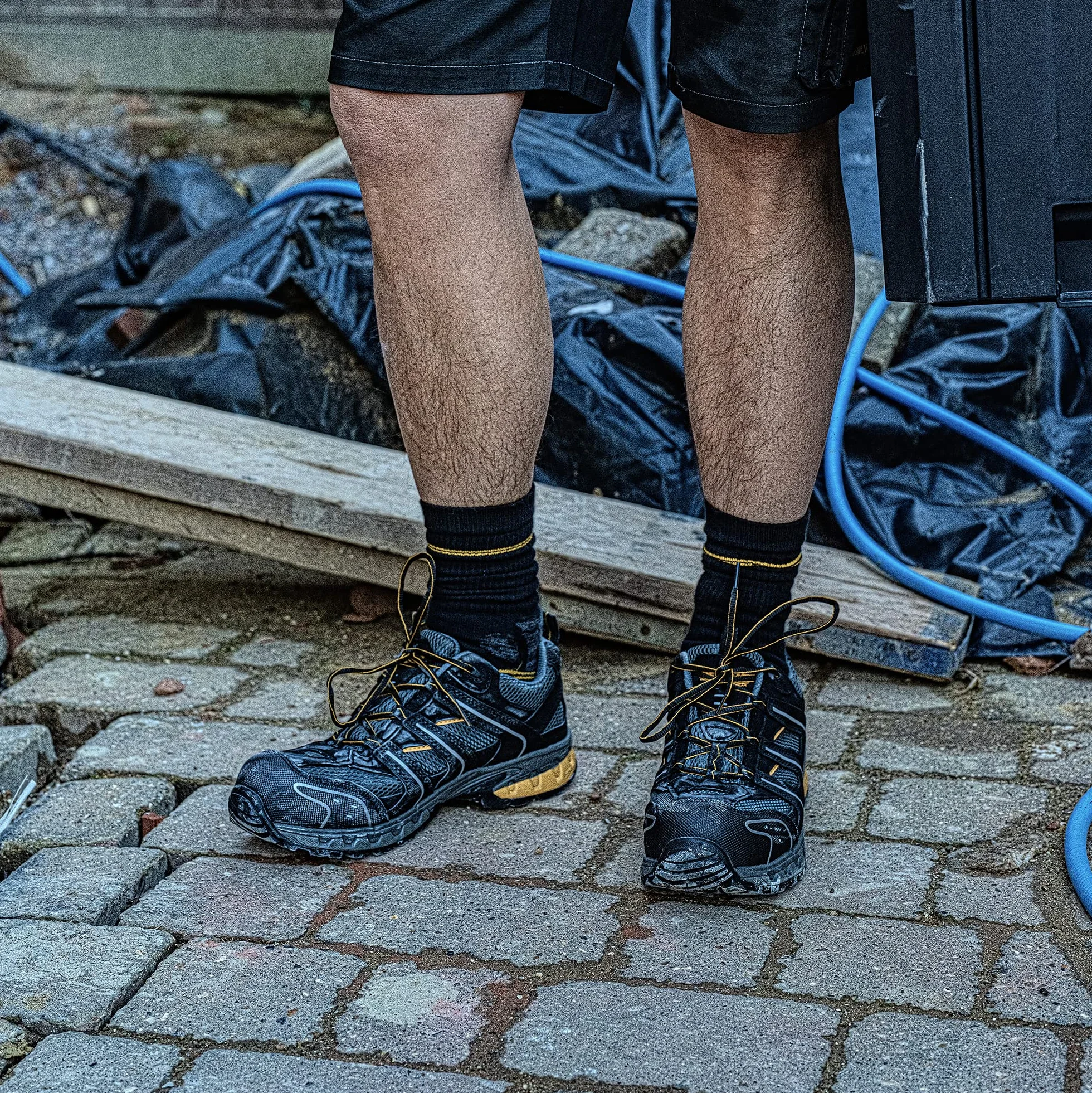DEWALT Męskie buty ochronne Cutter Black UK 42 EUR, czarne szare, UK 42