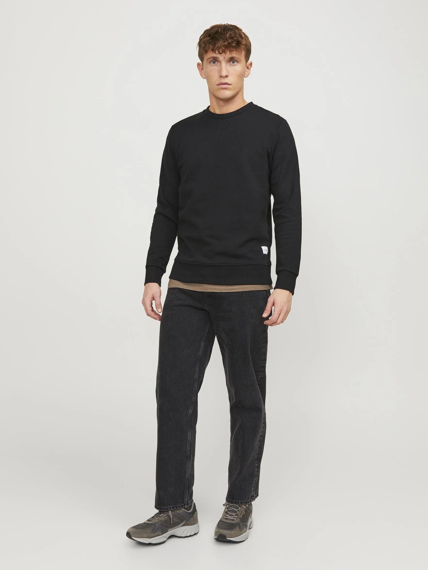 Mê¿czy¼ni JACK & JONES Podstawowy Sweter D³ugi Rêkaw Bluza O-neck Jednolity D¿emper JJEBASIC