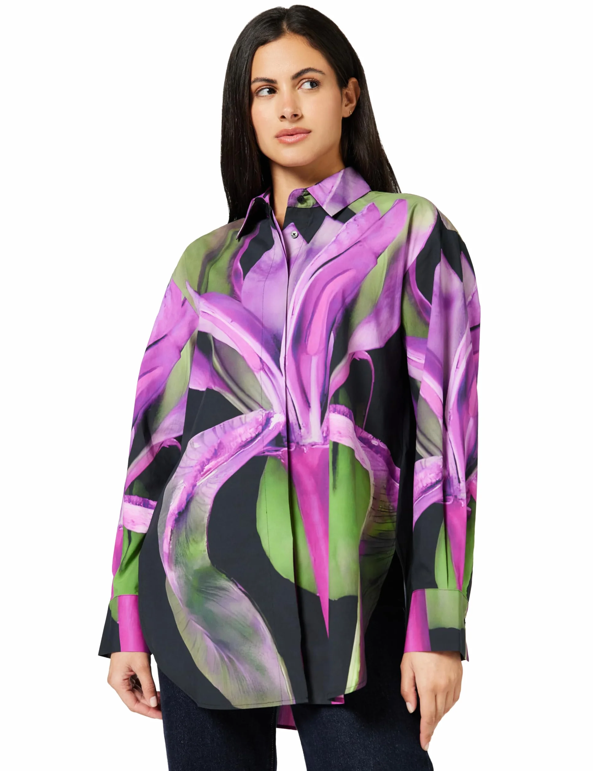 DESIGUAL CAMICIA MANICHE LUNGHE DONNA VIOLA
