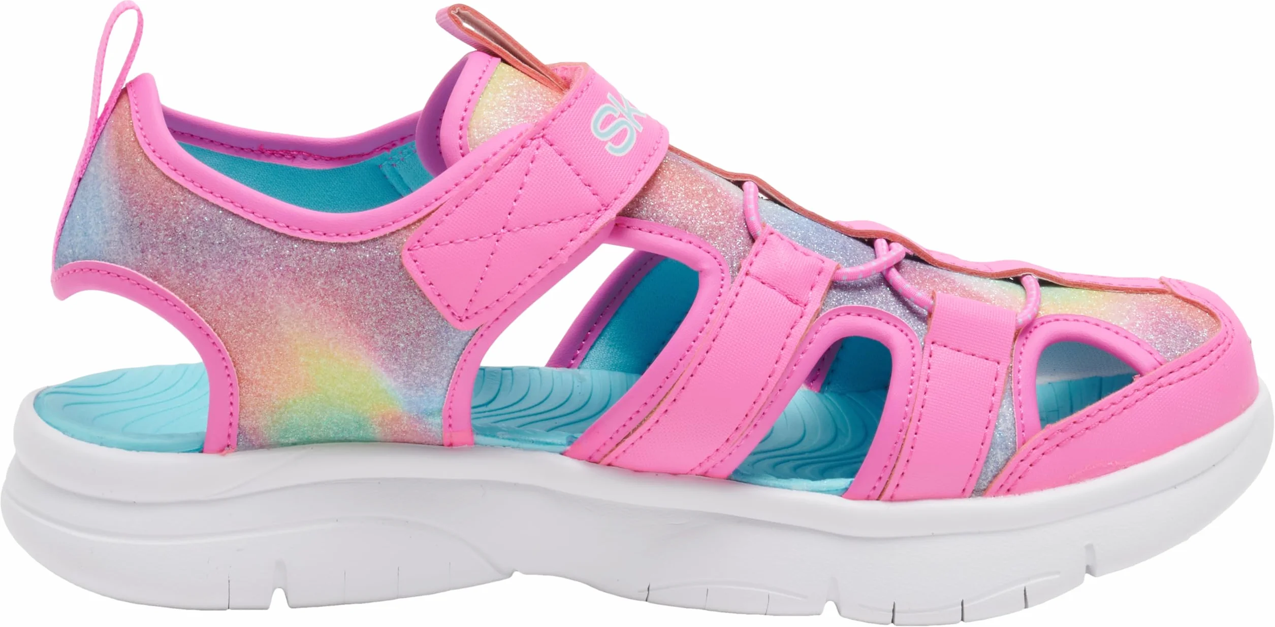 Skechers Dziewczęce sandały sportowe Flex Splash Daylight Shimmer, różowy, 13 UK Child