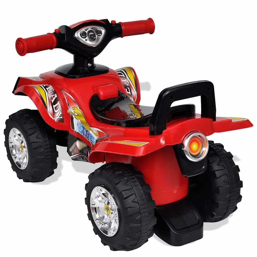 Czerwony quad jeździk dla dzieci, ze światłem i dźwiękiem