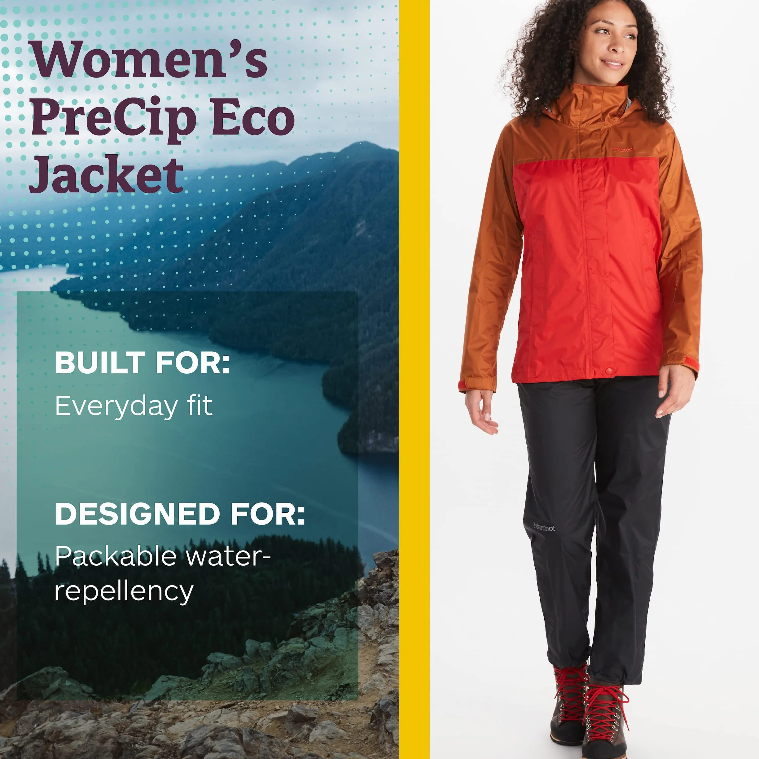Marmot Kobiety Wm's PreCip Eco Jacket S22, Wodoodporna kurtka przeciwdeszczowa