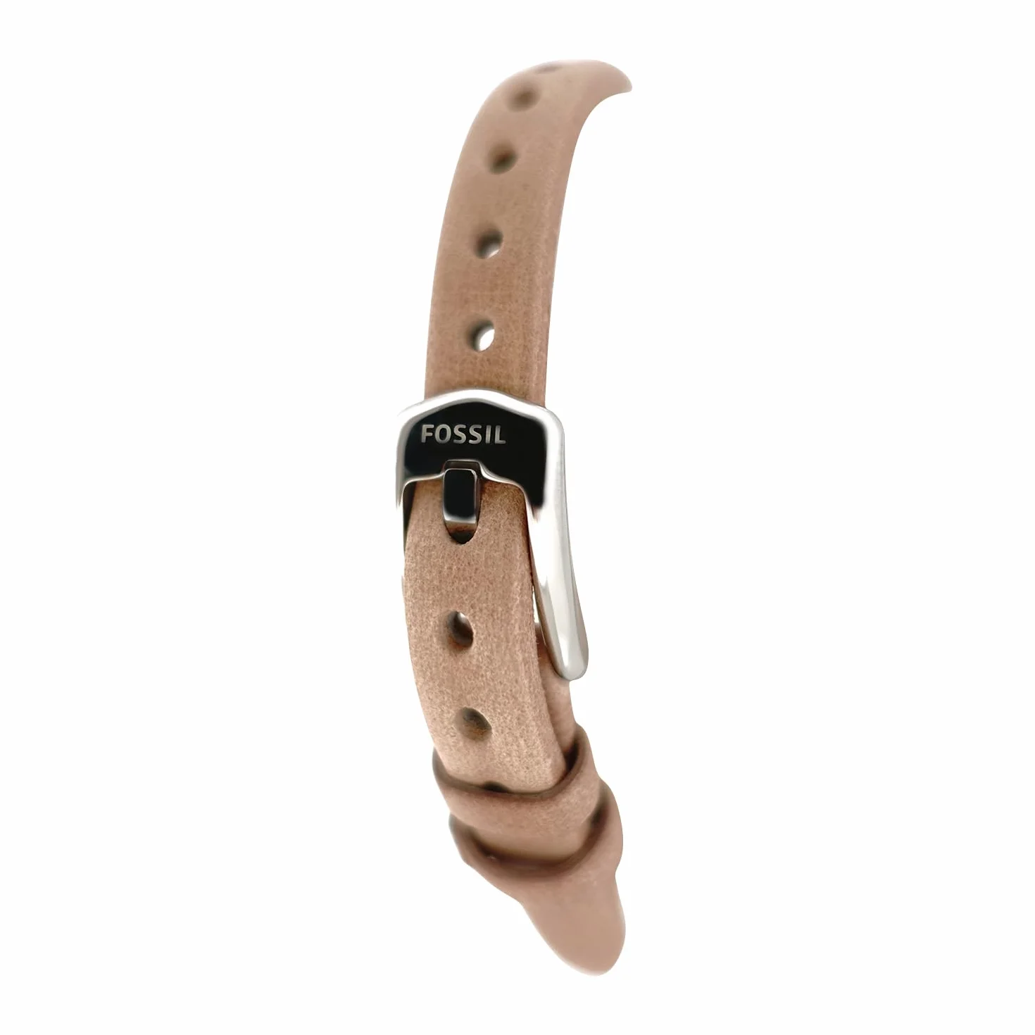 Fossil Paski do zegarków dla kobiet 8 mm, beżowa skóra, oryginalny pasek zamienny do ES2830