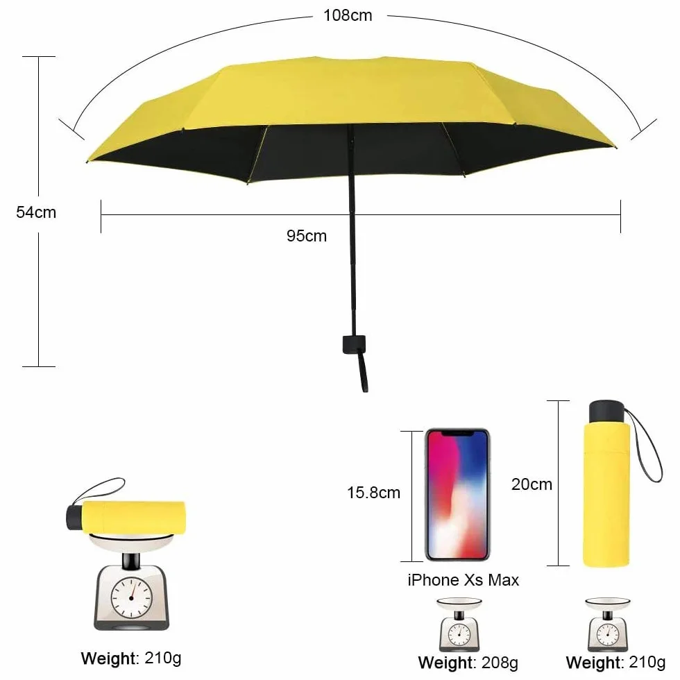 Vicloon Mini parasol, kieszonkowy parasol, ochrona przed słońcem, ochrona przed promieniowaniem UV