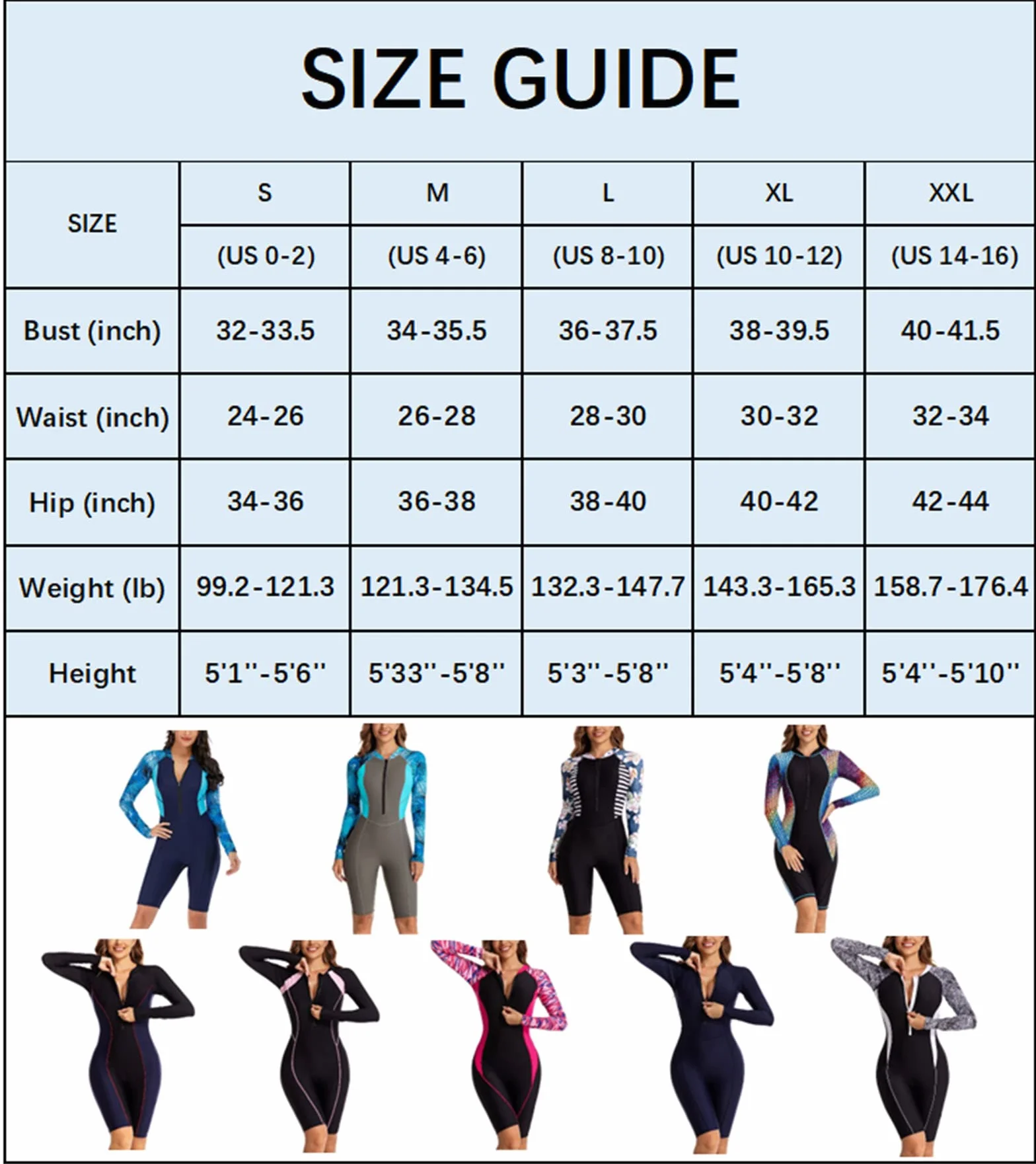NJNJGO Damski jednoczęściowy strój kąpielowy Boyleg Rash Guard z długim rękawem UV UPF 50+, ochrona przed słońcem, surfingowy kombinezon kąpielowy