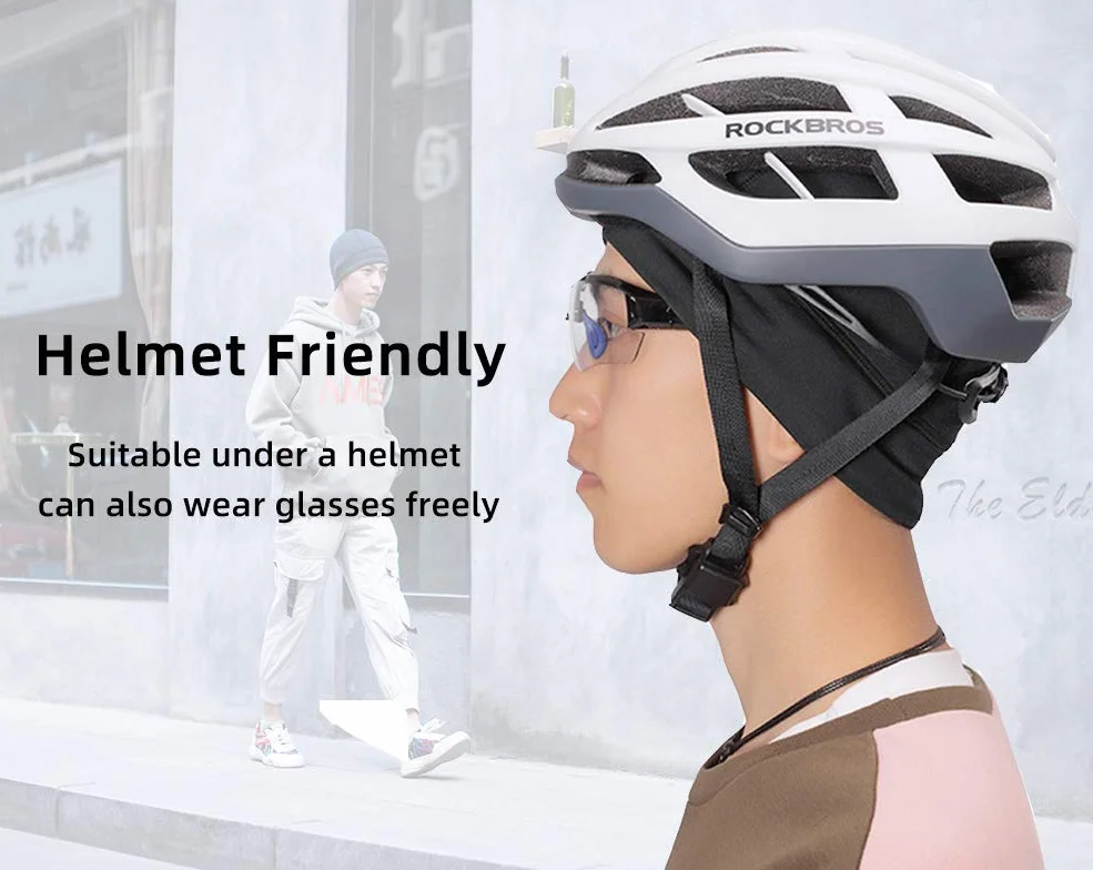 ROCKBROS Czapka Rowerowa Kask Undercap Czapka Rowerowa Ciepła Wiatroszczelna Czapka Zimowa Czapka Rowerowa do Jazdy na Rowerze Narciarstwo Bieganie Kobiety/Mężczyźni