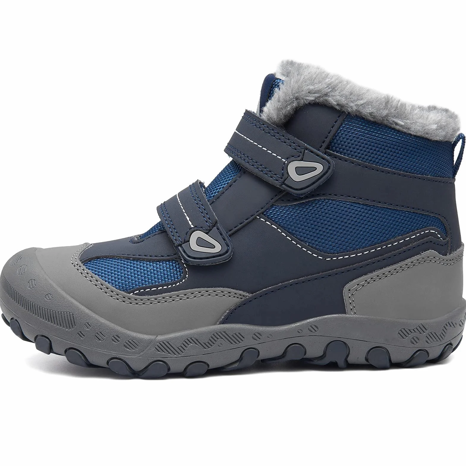 Mishansha Dziecięce buty zimowe, antypoślizgowe, trekkingowe, dla chłopców i dziewczynek, wygodne, bawełniane buty, 05 niebieski, 36 EU
