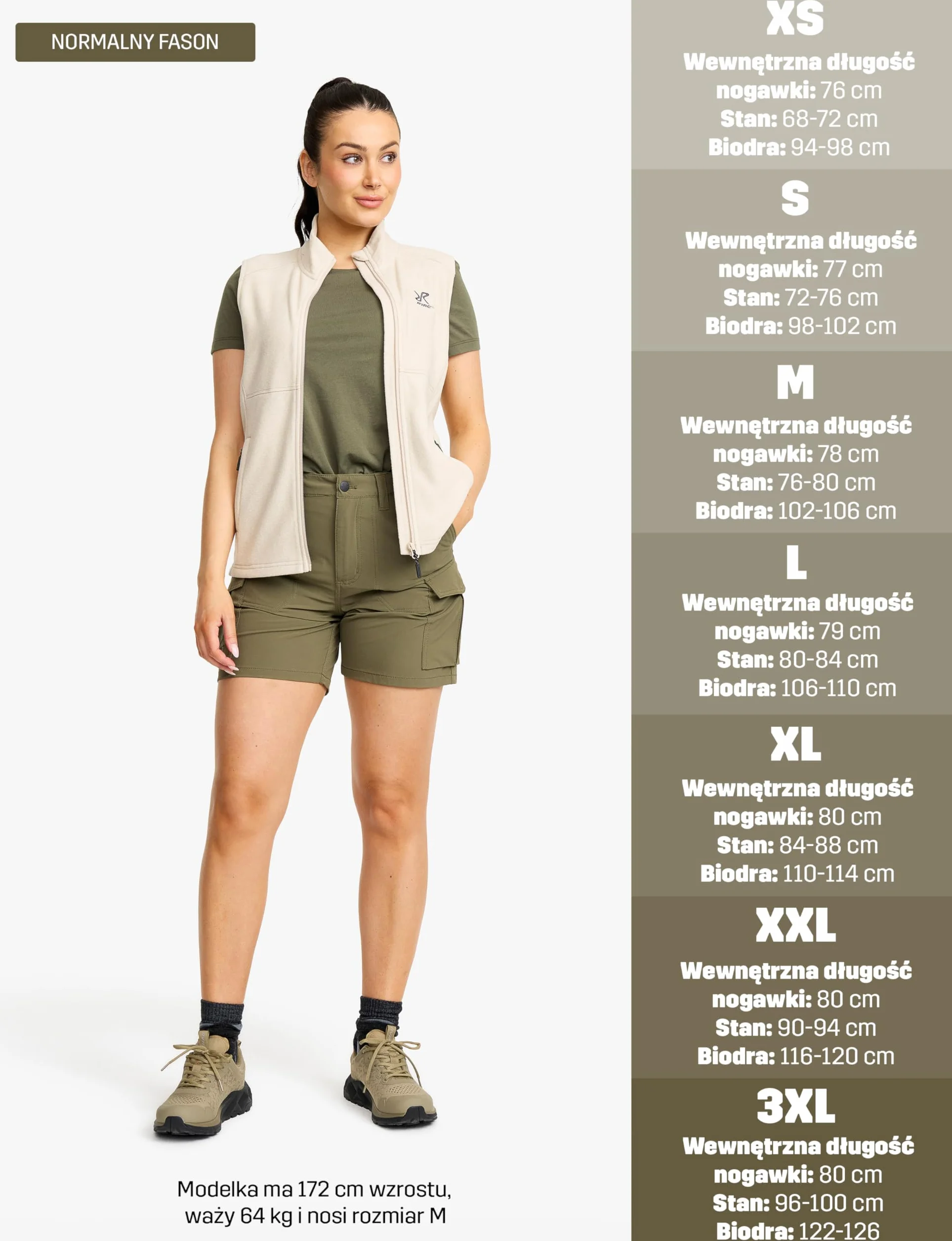 RevolutionRace Adventure Cargo Stretch Shorts Damskie, Lekkie i praktyczne spodenki turystyczne