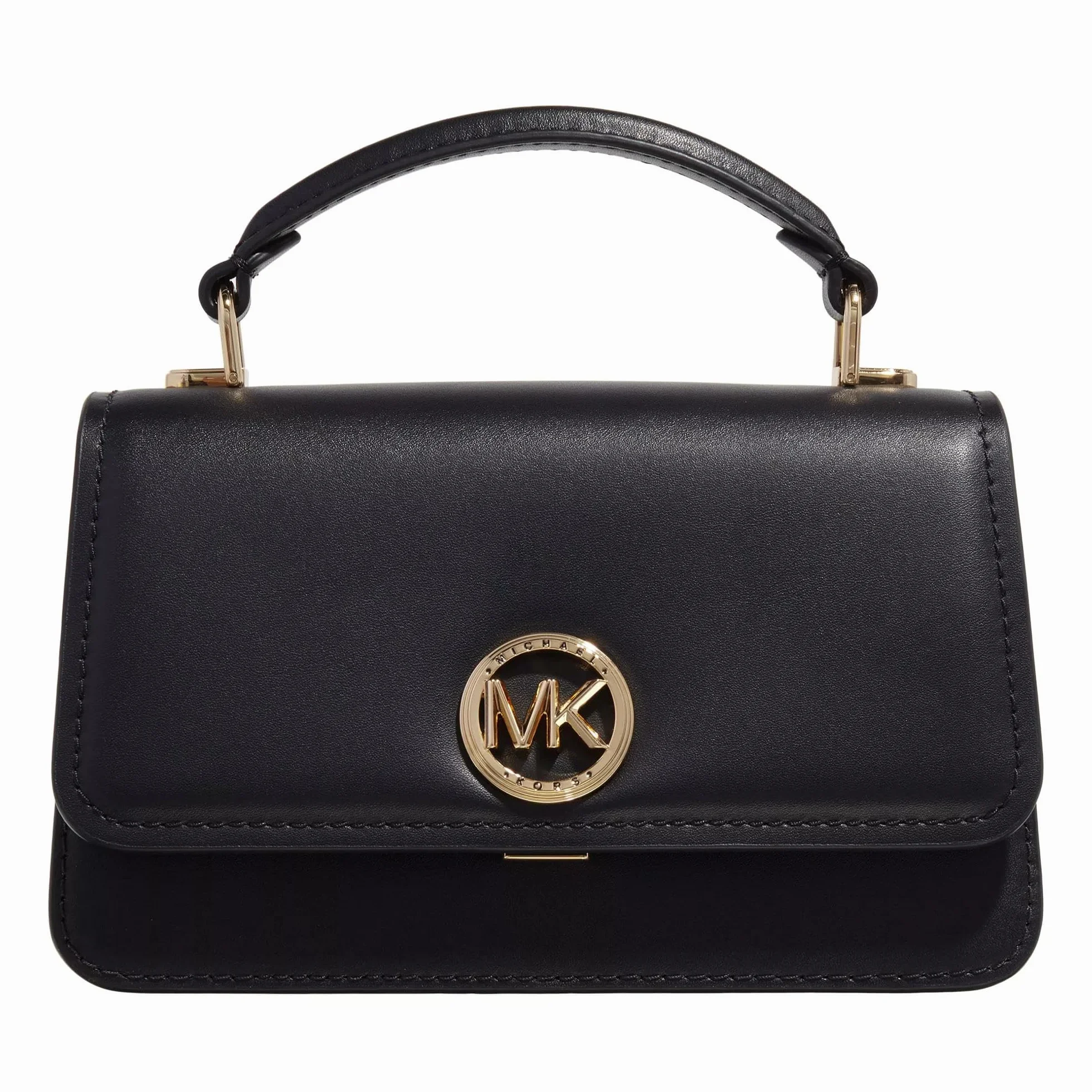 Michael Kors Damska miękka torba na ramię King Lthr, Czarny, One Size