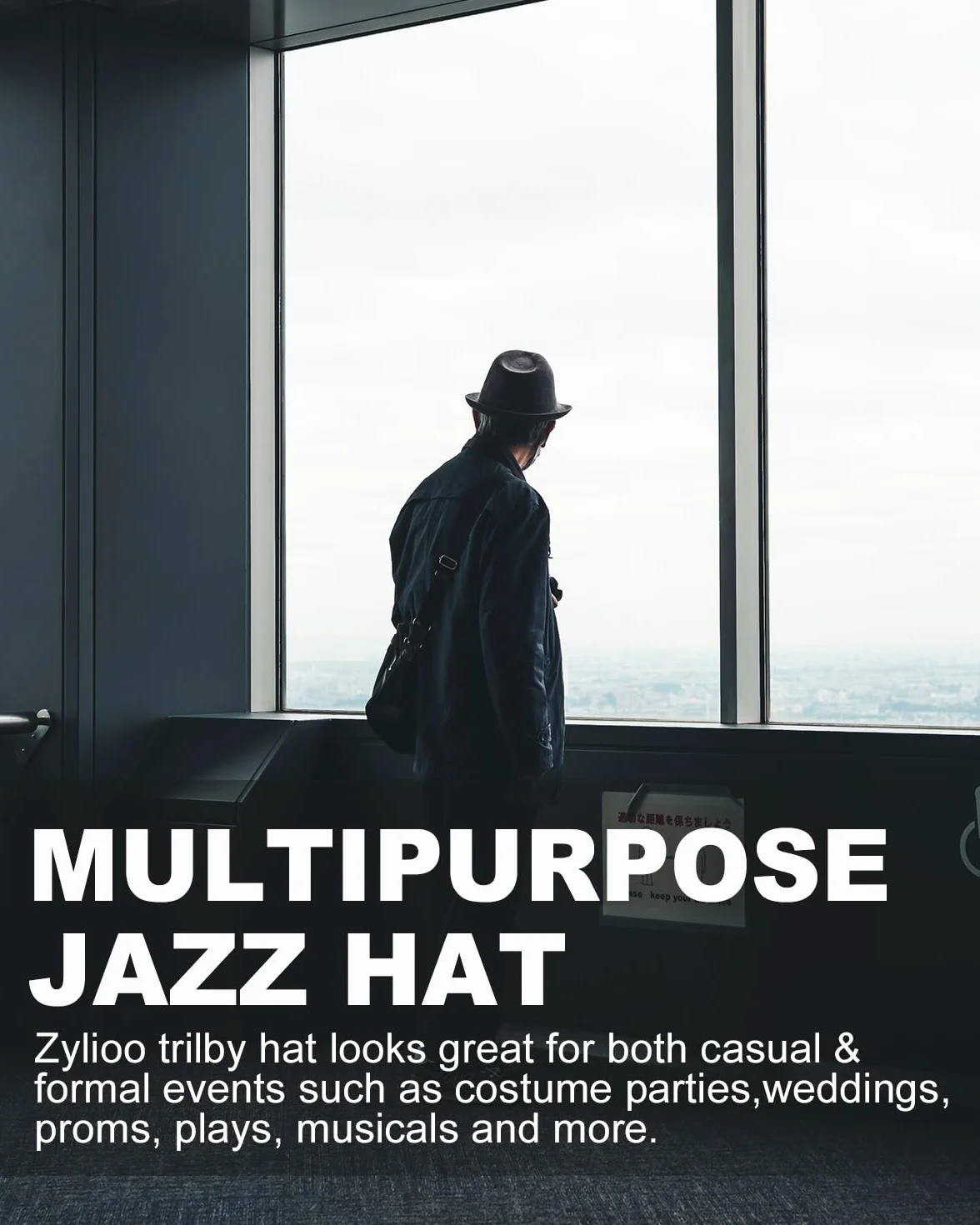 Zylioo Filcowe czapki Trilby w wielu rozmiarach, regulowany rozmiar ciepła czapka fedora, unisex kapelusz Manhattan, kubański kapelusz z krótkim rondem ze wstążką