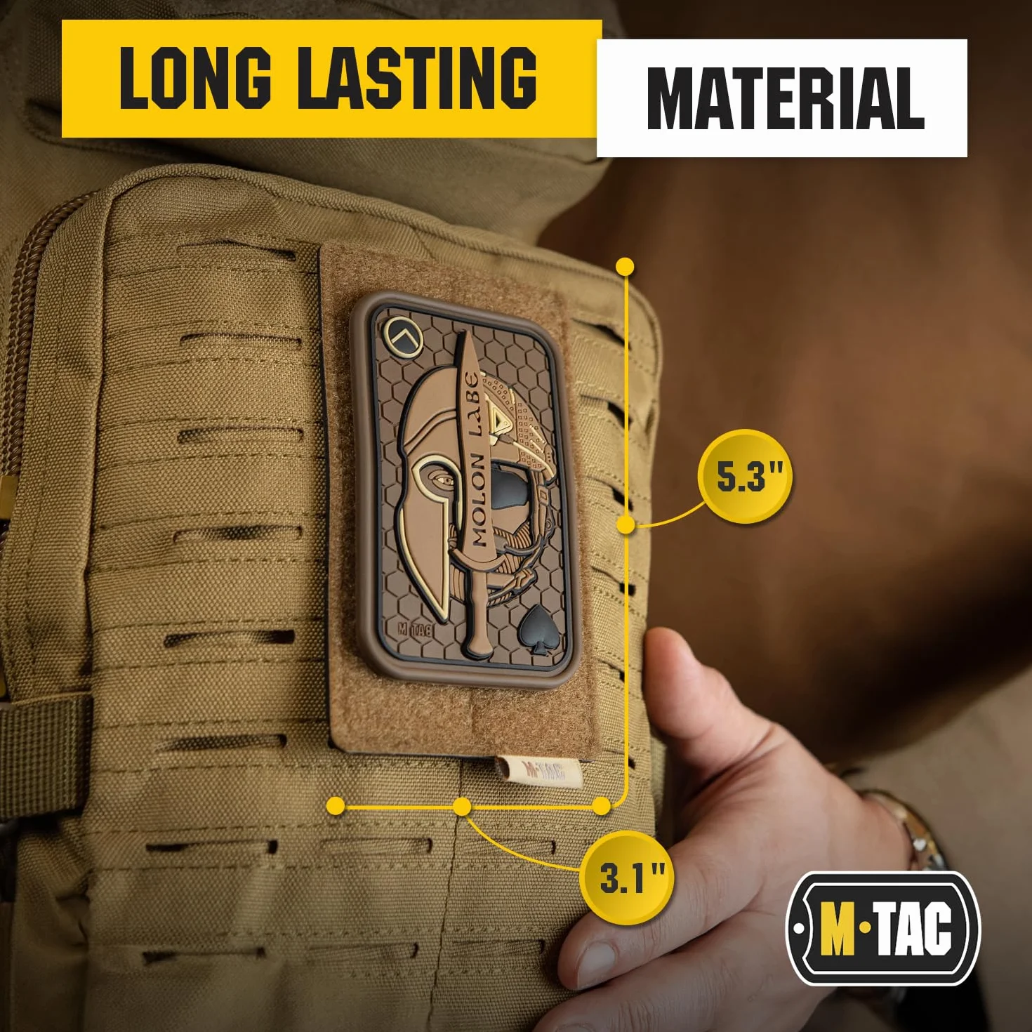 M-Tac Loop Tactical Morale Patches Board Molle Attachment 3.1 x 5.2 (Coyote)