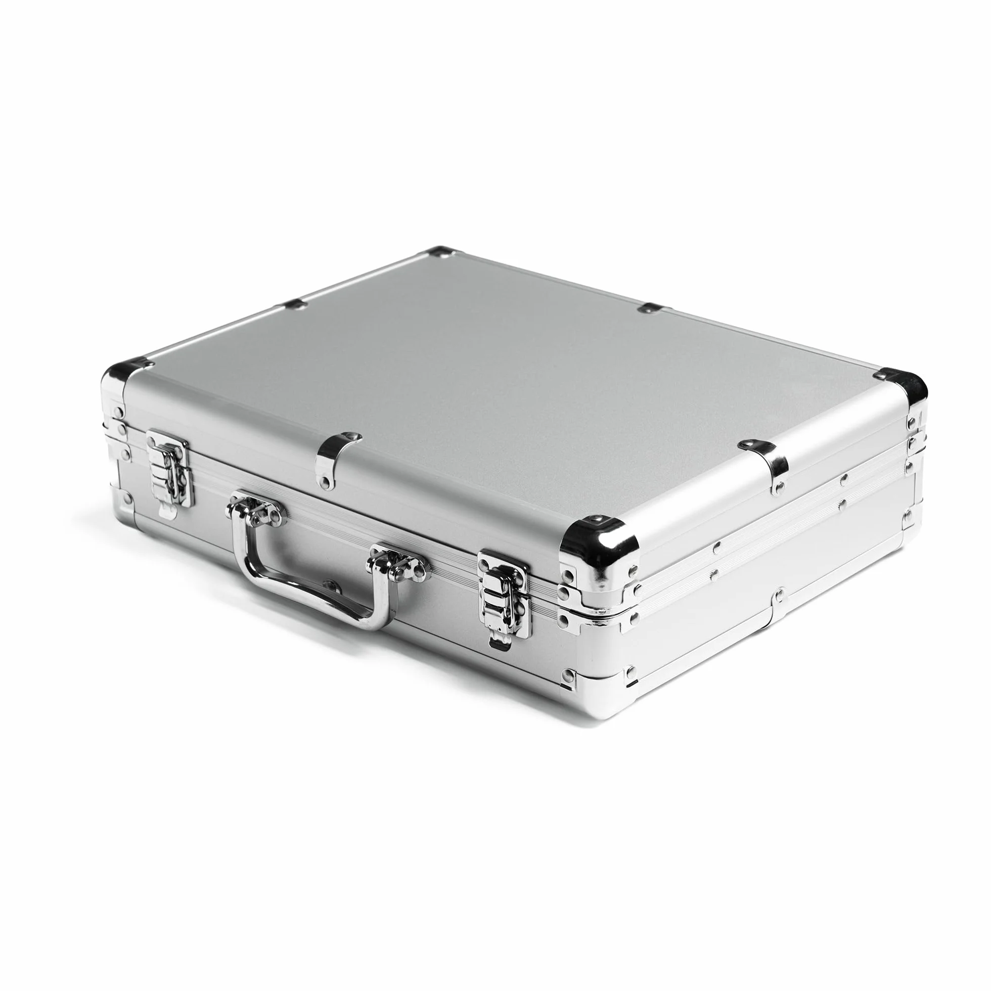 15 przegródek Organizer na zegarek, srebrne aluminiowe pudełko do przechowywania zegarków, twarde pudełko podróżne na zegarek, wyściełane etui do wyświetlania i organizacji zegarków