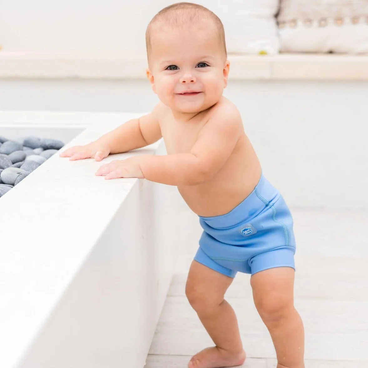 Splash About Baby Kids Nowa ulepszona pieluszka Happy, Kaszmirowy niebieski, 12-24 miesi?cy