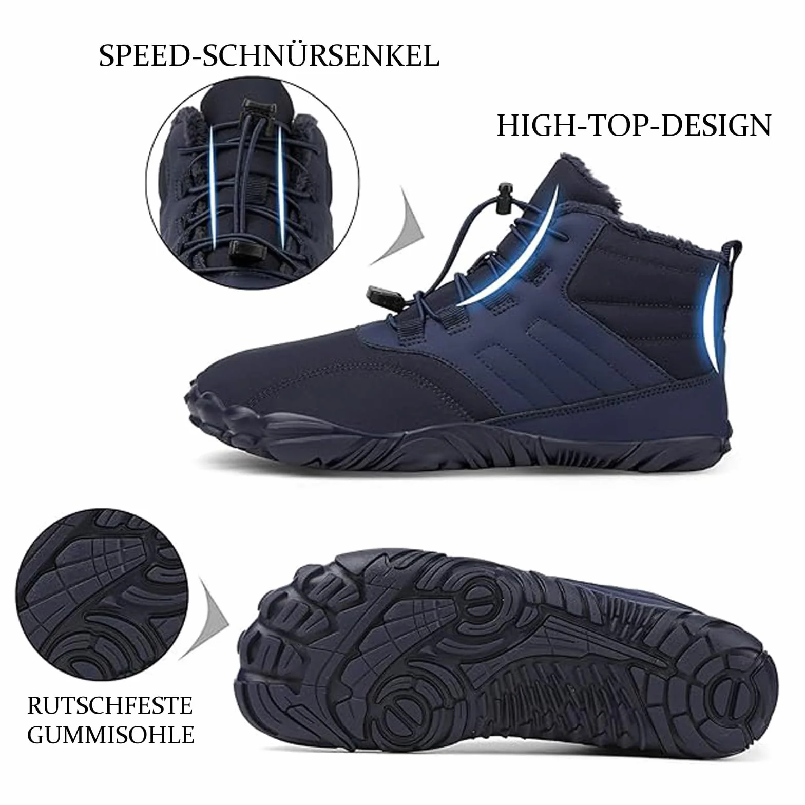 RUYI Unisex buty do biegania w terenie, miękkie, lekkie, do fitnessu, oddychające, z podeszwą Zero-Drop i szerokim noskiem