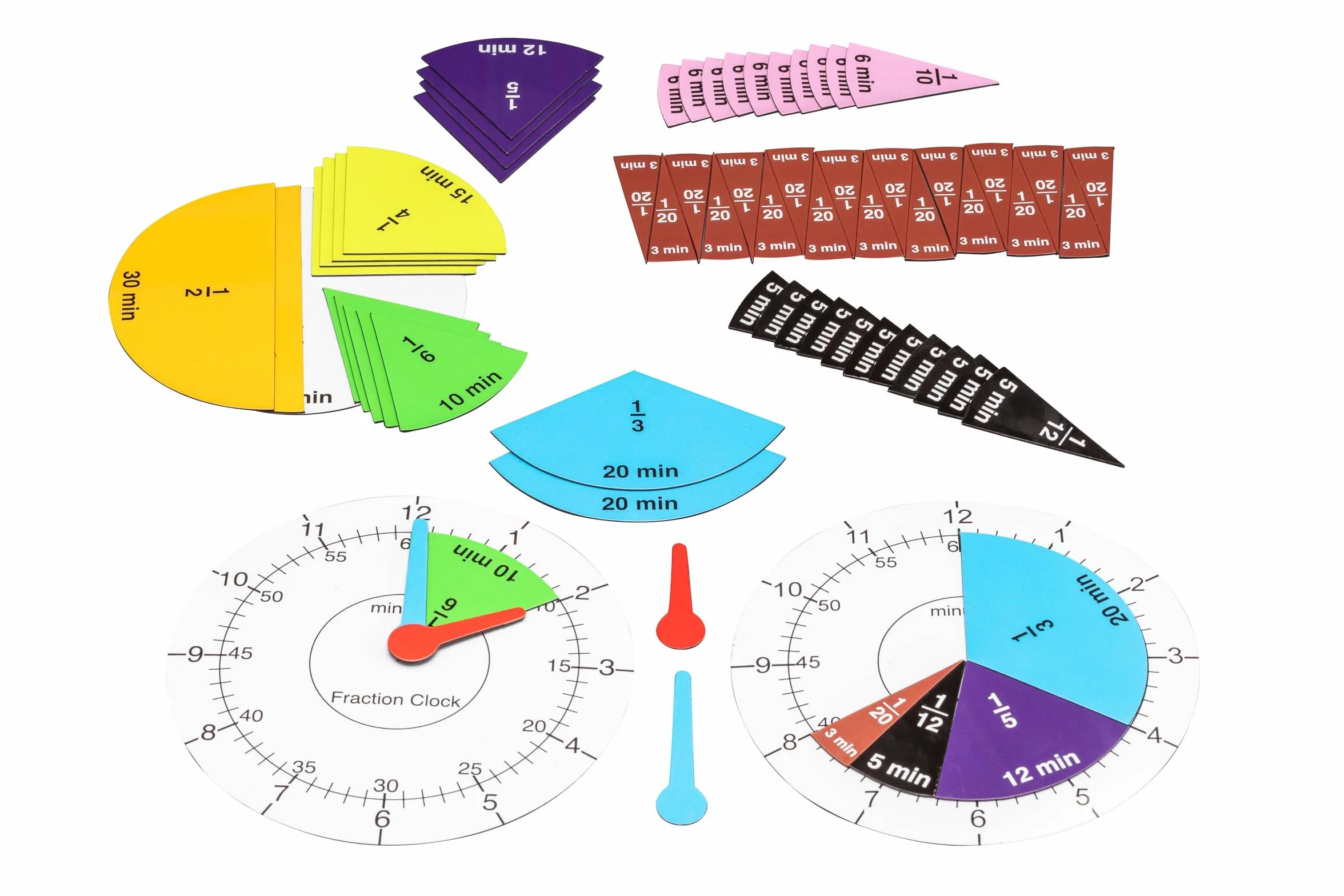 WISSNER active learning Zegar frakcyjny, 63 sztuki magnetyczne, Ø 10 cm, w kartonie