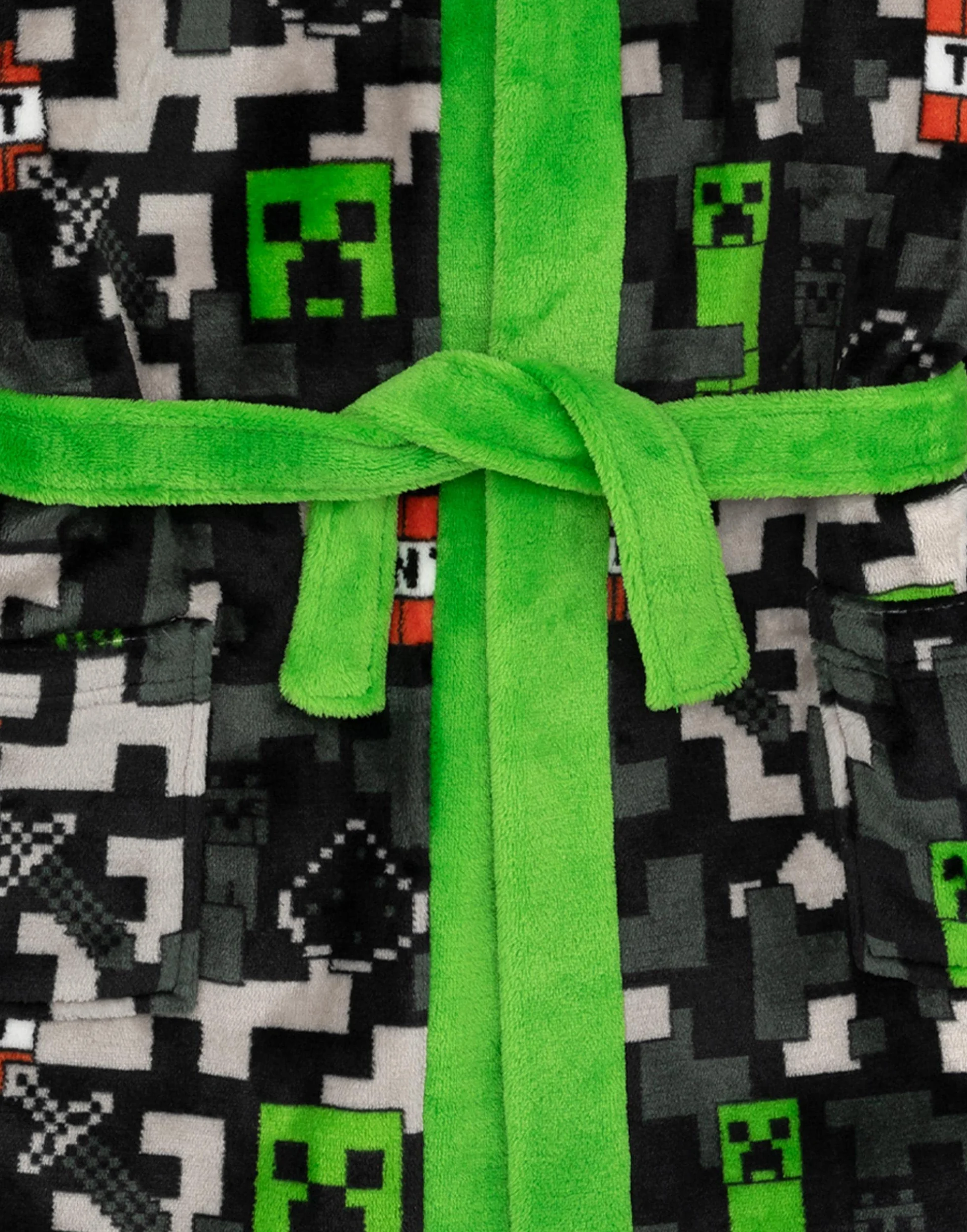 Minecraft Sukienka dla dzieci, dziewczynek, chłopców, Creeper TNT Game PJS, szlafrok kąpielowy