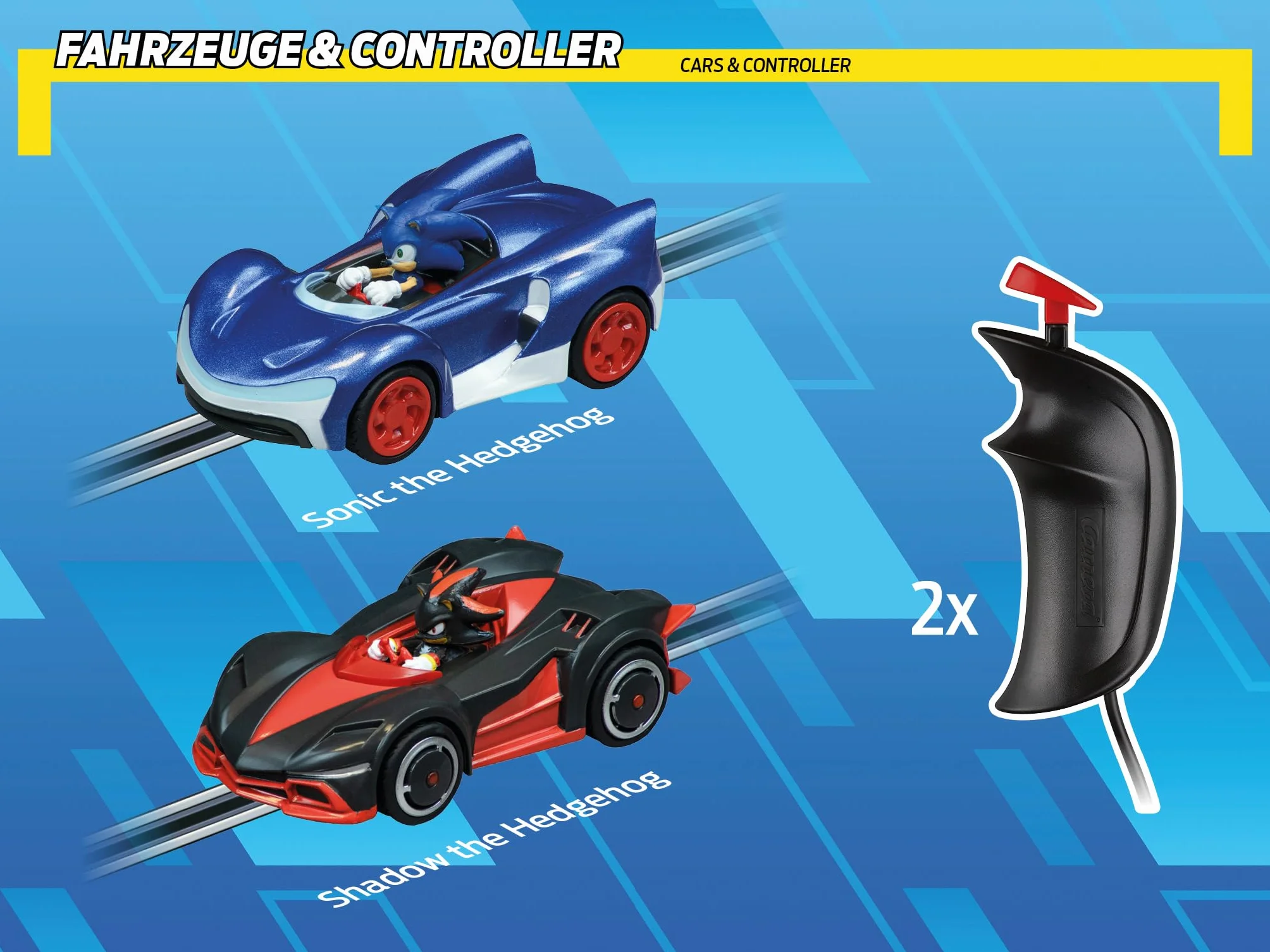 Carrera 20063520 Jeż Sonic tor wyścigowy zasilany bateryjnie pełen akcji wyścig Jeża Sonica z Shadowem z Jumping Hill oficjalna licencja SEGA Jeż Sonic