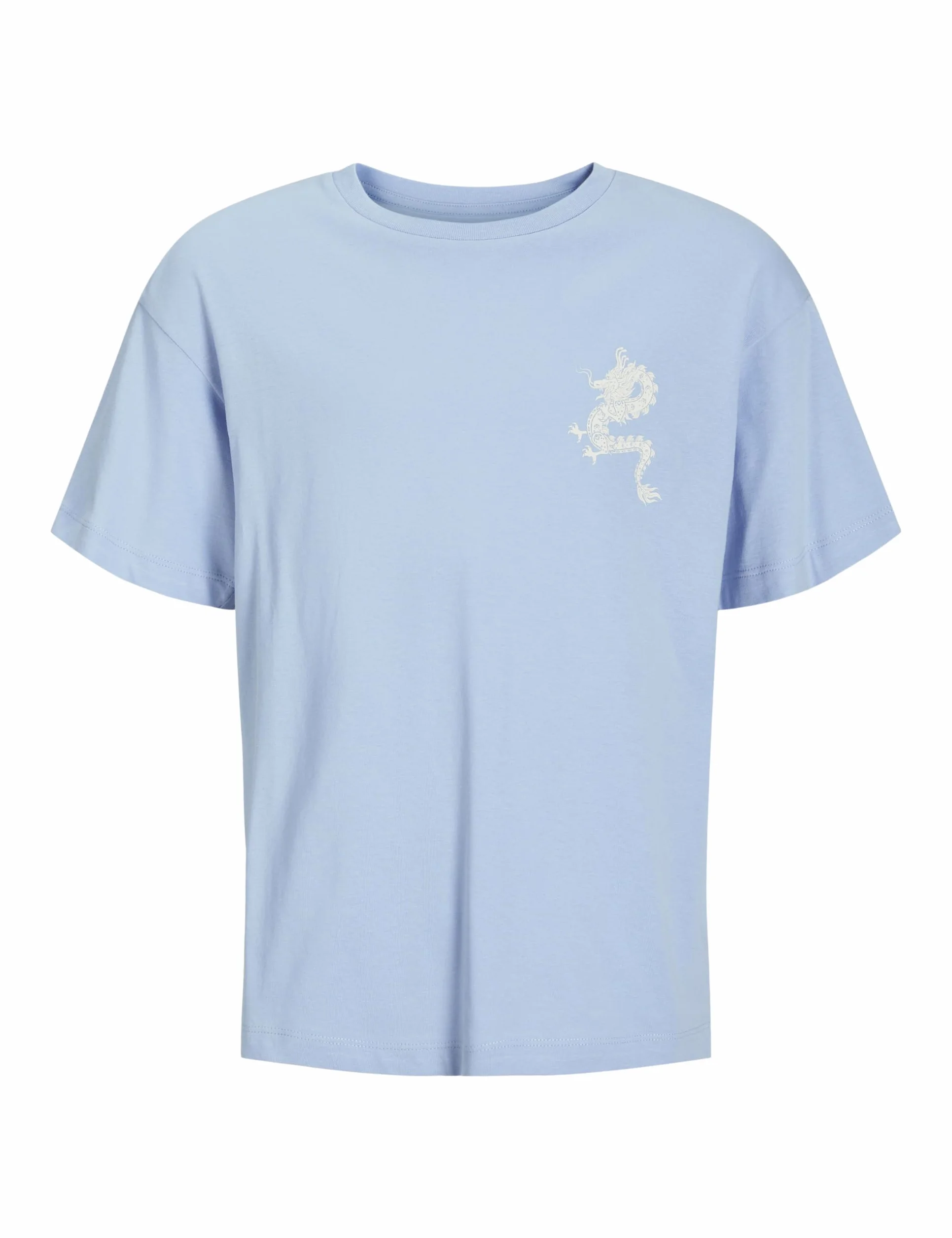 Jjcharge koszulka z nadrukiem SS Crew Neck Jnr, Chambray Blue, 128