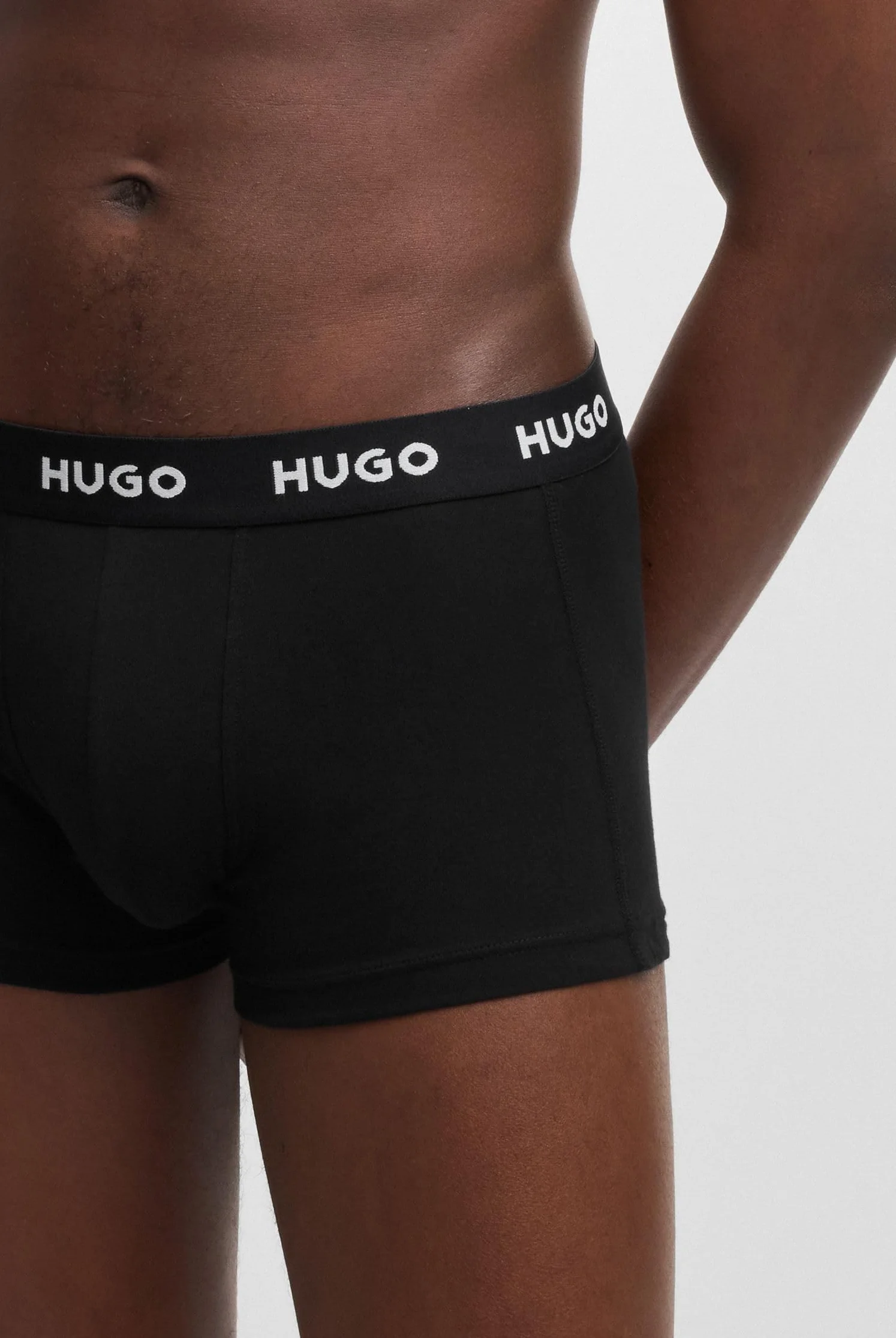 HUGO Bokserki męskie, Nowy - czarny 1, XL
