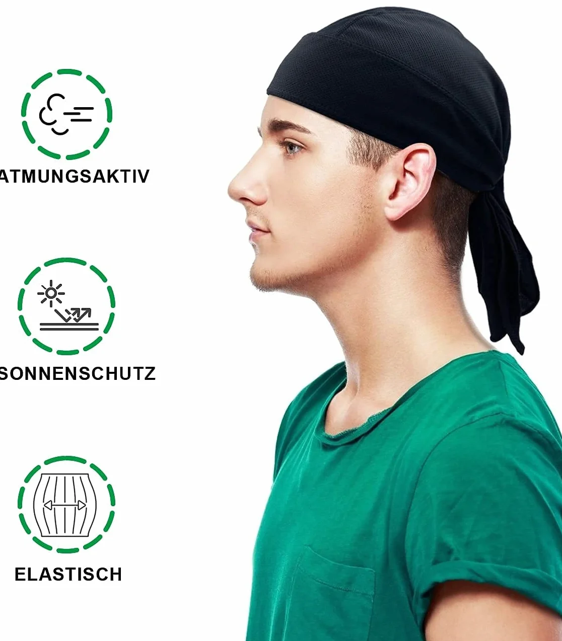 Czapka bandana pod kask rowerowy, letnia, chusta na głowę, chusta na głowę, piratów, przewiewny materiał, do pływania, joggingu, biegania, wędrówek, wędrówek górskich, jazdy na rowerze i