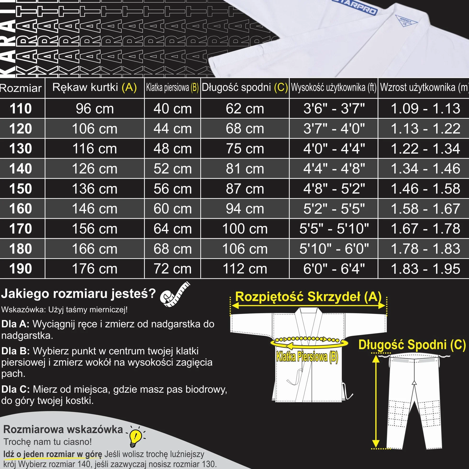 Starpro | Lekki strój do karate | Wiele rozmiarów | Nadaje się jako mundur Taekwondo | Karate Gi, spodnie i kurtka Karate, ubrania Karate, Karate Gi Lightweight, Karate Uniform, Taekwondo Suit