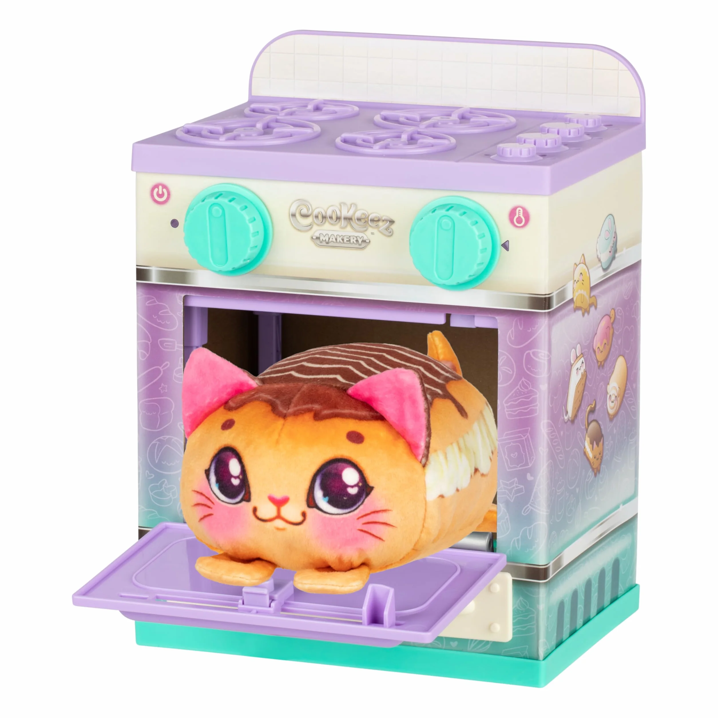 Cookeez Makery Lil' Bakez piekarnik, wymieszaj ciasto i zrób pachnącego zwierzaka niespodziankę w postaci cudownie pachnącej pluszowej zabawki (nieelektronicznej), piecz i zbieraj – style mogą się