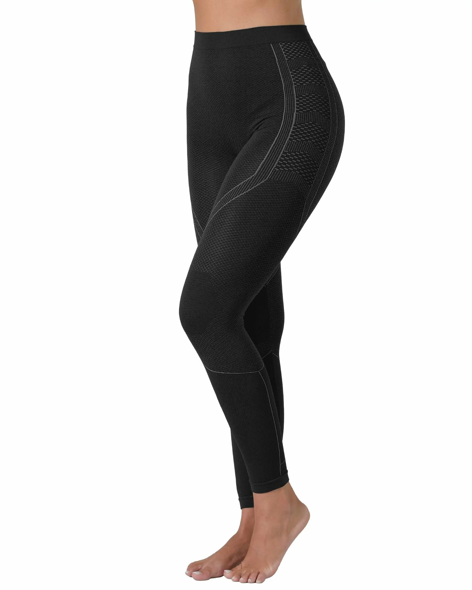 Risalti Damskie Legginsy Termoaktywne - OddychająCe, RozciąGliwe Legginsy, Bezszwowa Termiczna Odzież Intymna Dla Kobiet Z Mikrofibry - Made In Italy