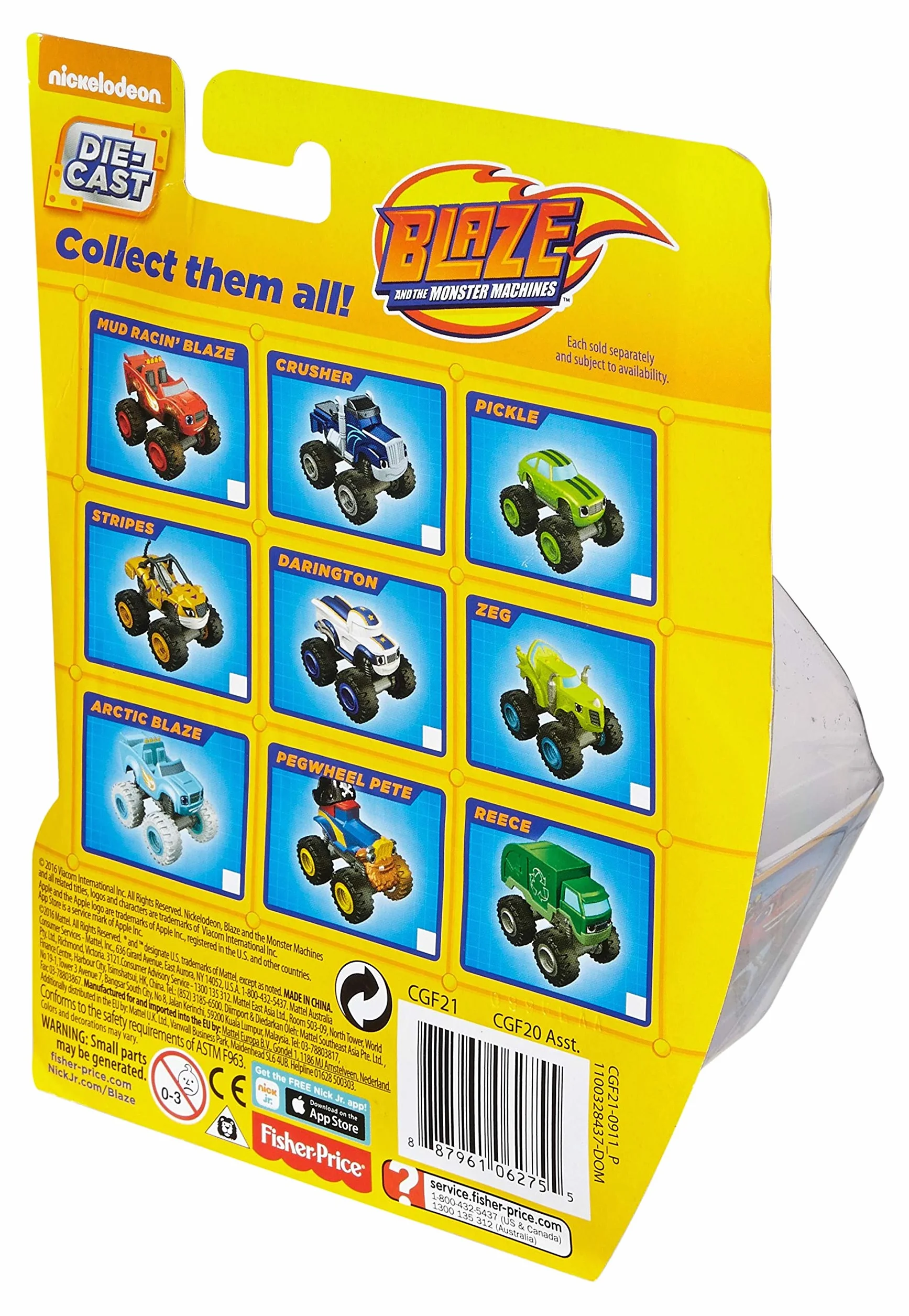 Blaze and the Monster Machines CGF21 900 CGF20 und die Monstermaschinen Fisher Price Nickelodeon Blaze, Multi-Colour, Miscelanea