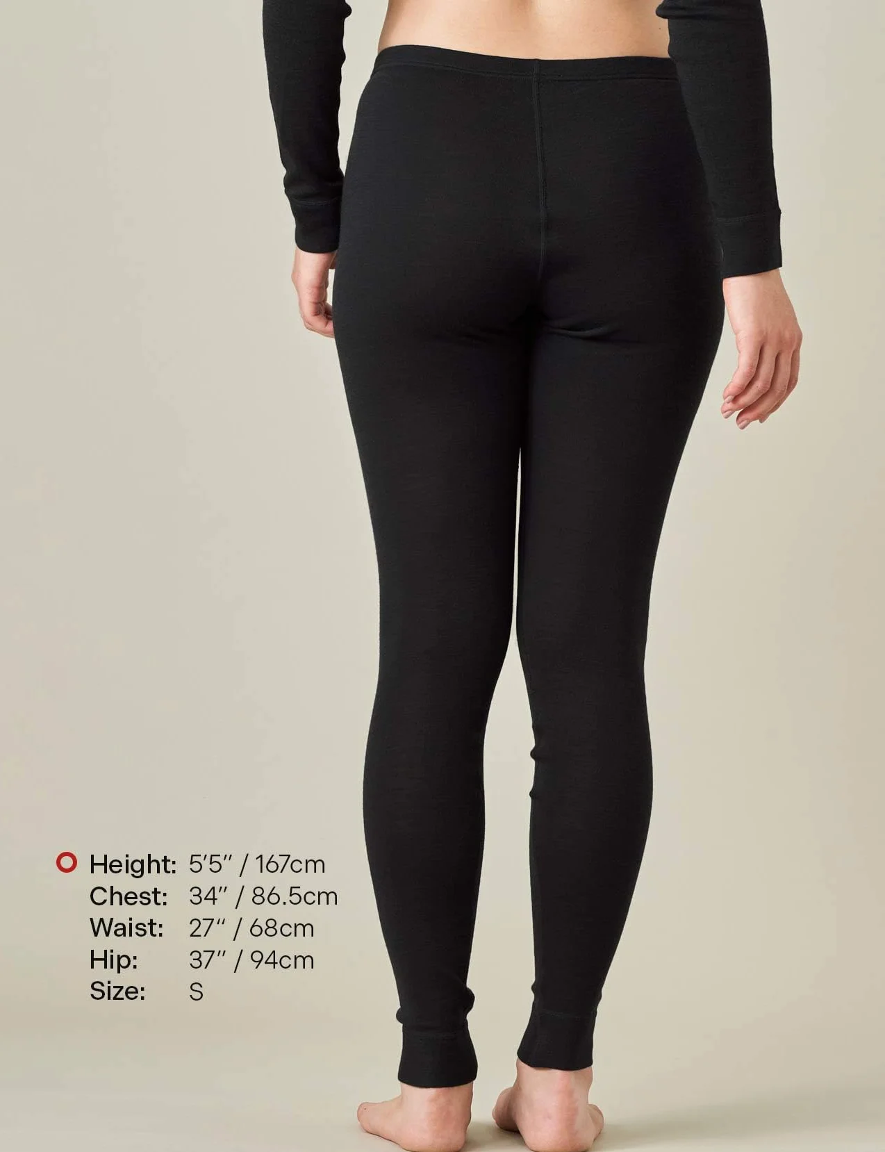 LAPASA Damskie legginsy w 100% z wełny merynosów, wysokiej jakości wełna z merynosów, ciepła i oddychająca bielizna termiczna, dolna część (L49)