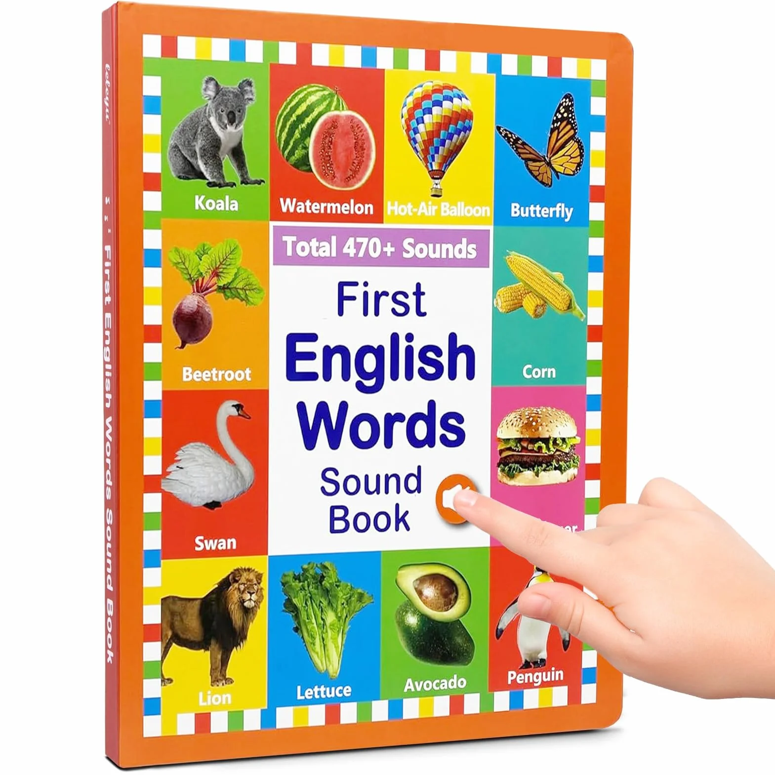 Książka do nauki angielskich słów, książki dźwiękowe Vocabulary, Educational Language Companion, Learn for Infanters, 2-6 lat, domowe narzędzie do nauki, wczesne czytanie dla chłopców i FI