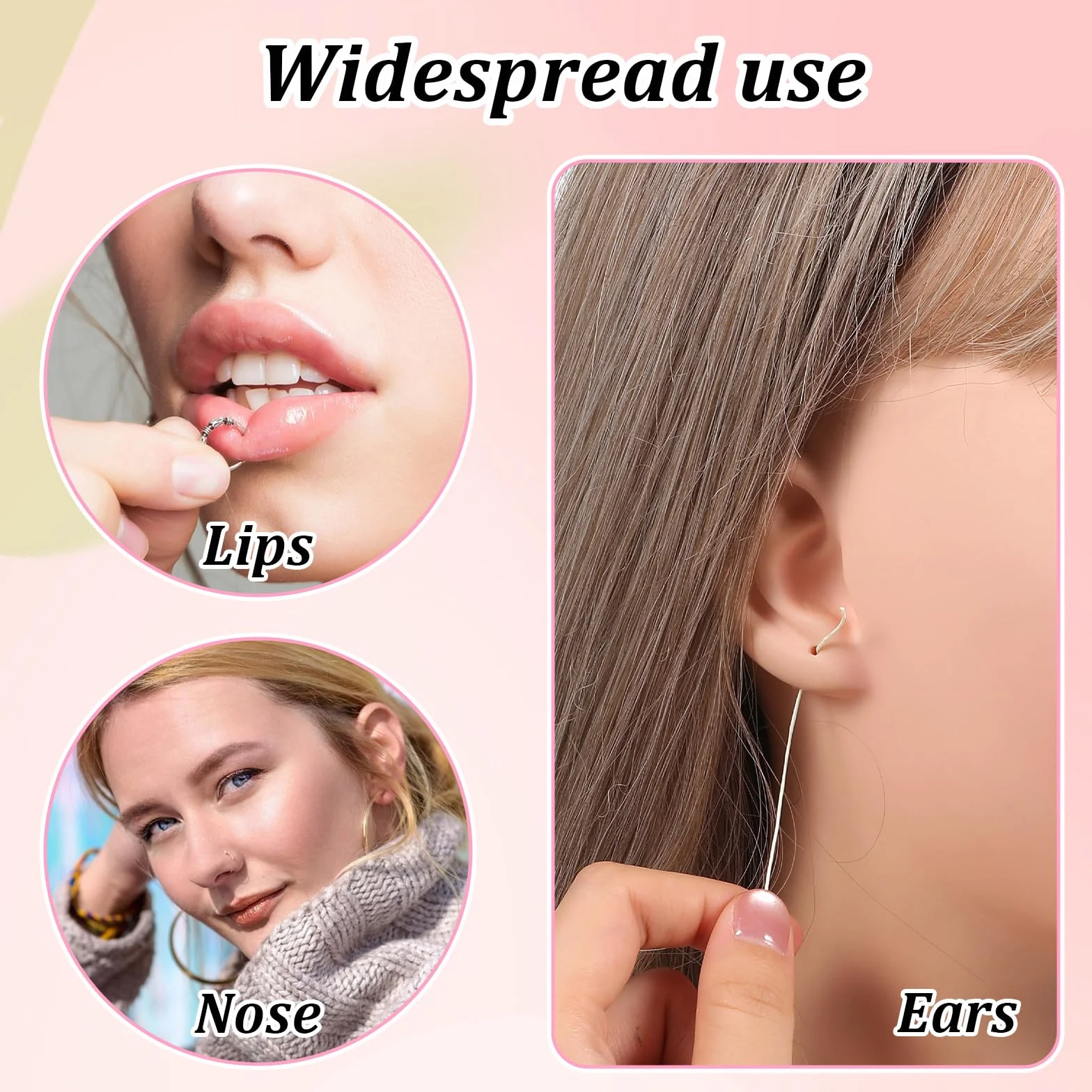 2 sztuki (480 szt.) zestaw do czyszczenia przekłuwania uszu, jednorazowe przekłuwanie uszu, jedwabne dziurki w uszach, czyszczenie linii piercingu, usuwanie nieprzyjemnych zapachów, pałeczki