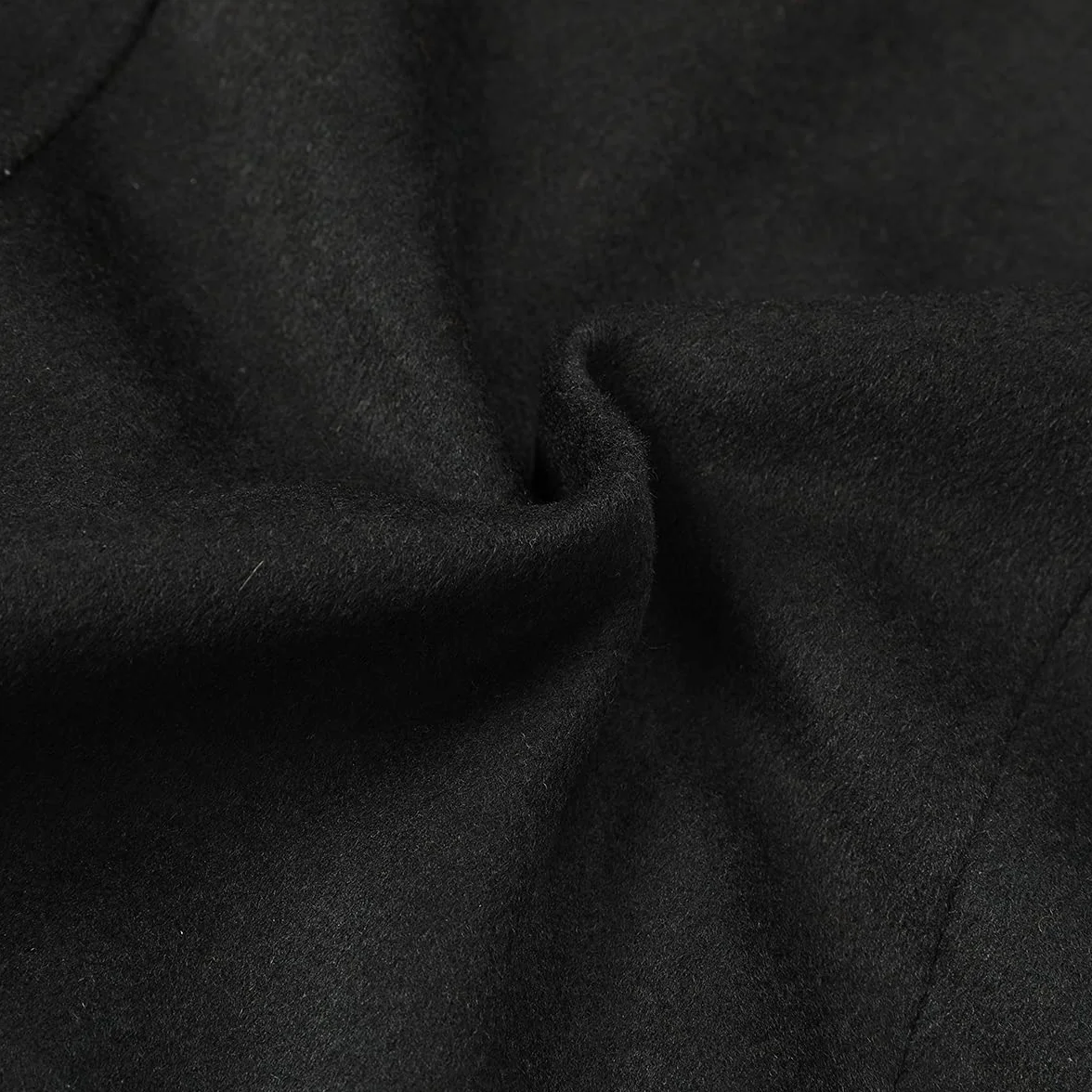 Allthemen Płaszcz męski, długi płaszcz zimowy, płaszcz wełniany, płaszcz męski, krój slim fit, wykładany płaszcz, biznesowy