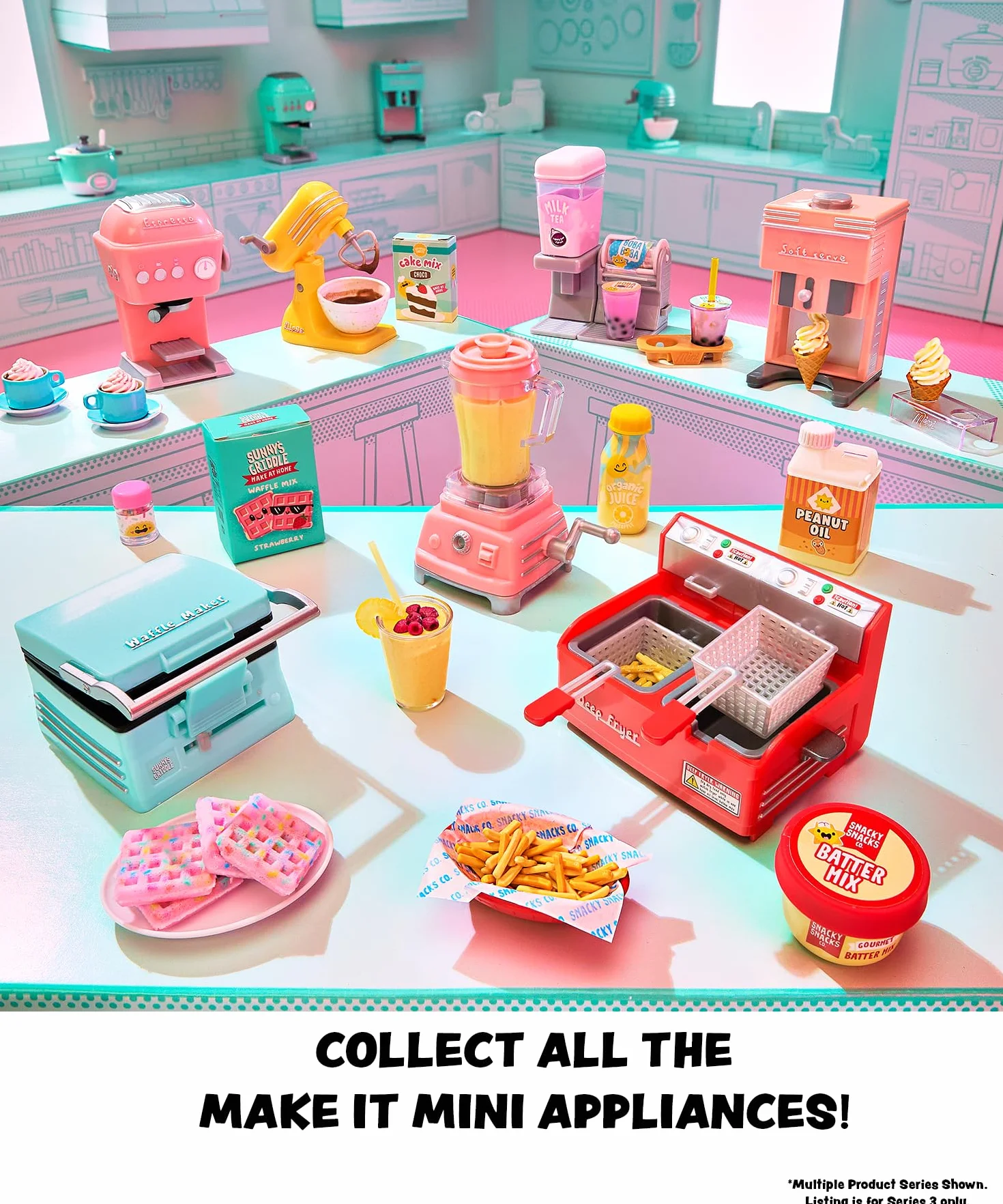 MGA's Miniverse Make It Mini From Scratch Appliances Series 3 - Działające Mini Urządzenia, Rękodzieło z Żywicy DIY, Zabawa w Kuchni, Niejadalne - dla Kolekcjonerów i Dzieci w Wieku 8+ Lat