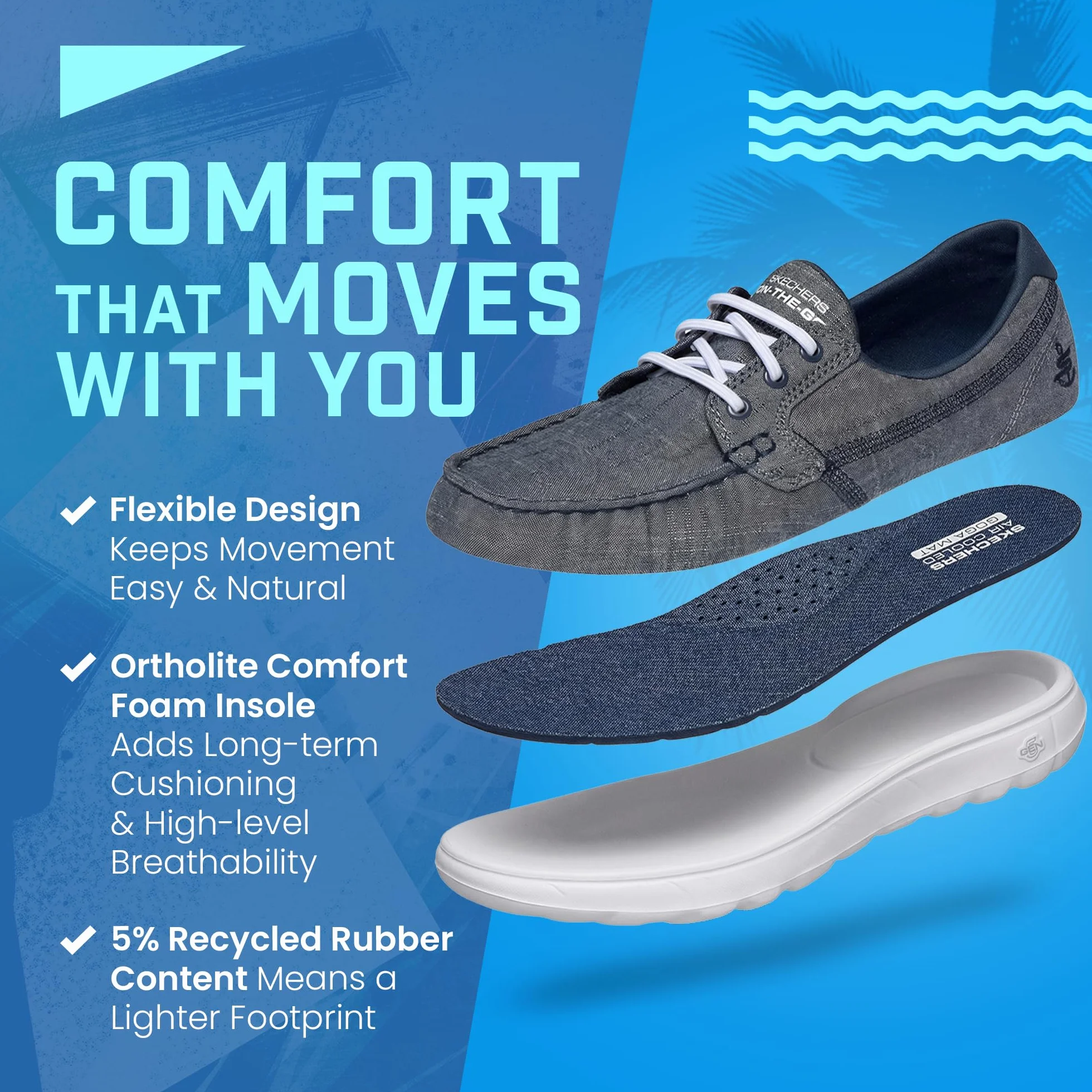 Skechers Buty damskie Lite - Isla Boat Shoe