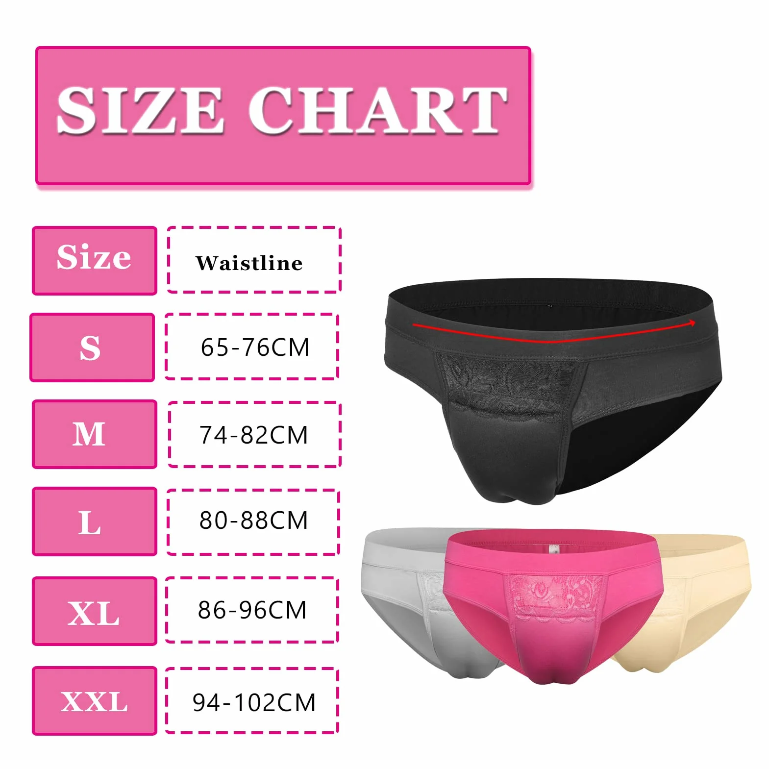 YUFEIDA Hiding Gaff Panty Shaping Pant bielizna męska dla osób transpłciowych
