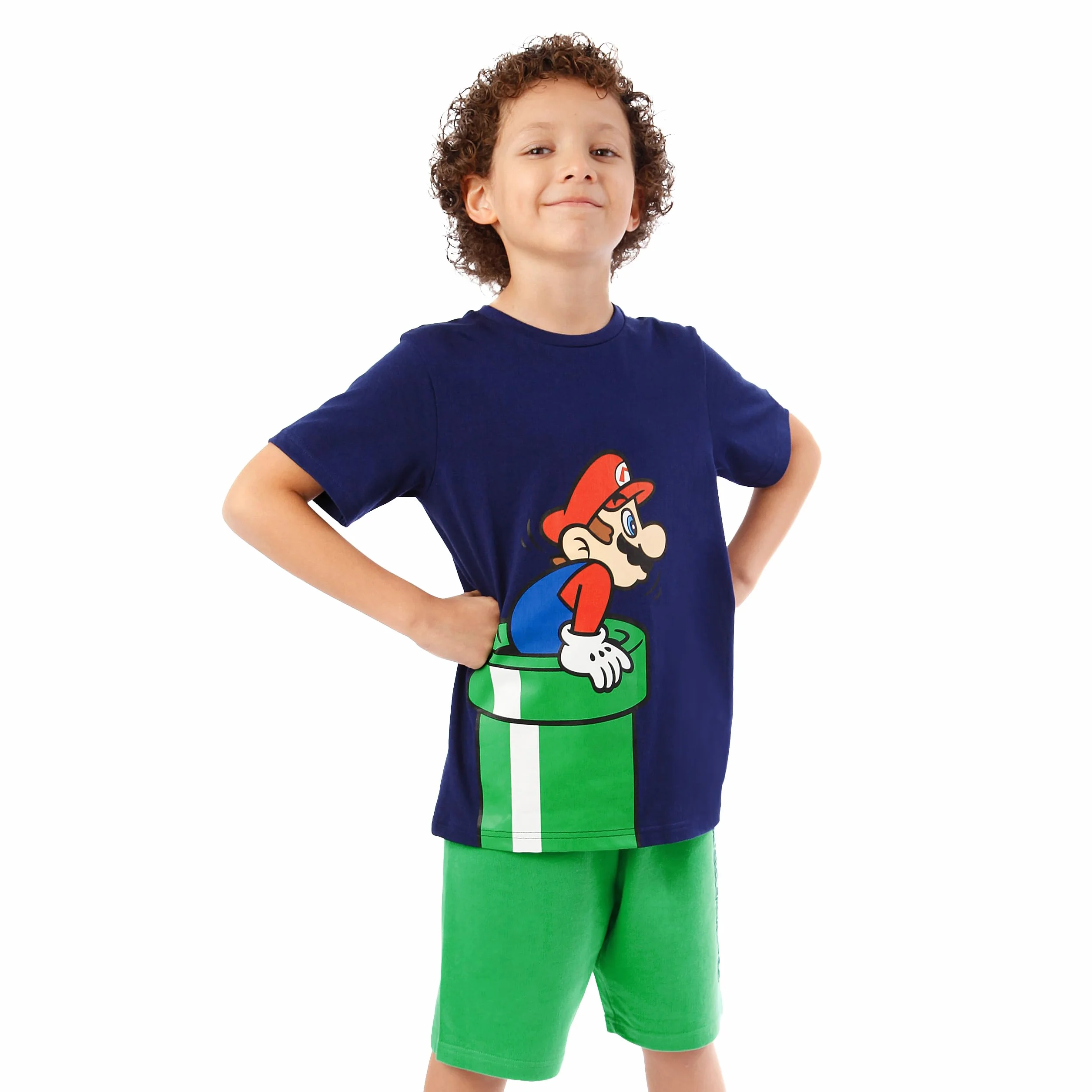 SUPER MARIO BROS Chłopcy Zestaw Koszulki i Spodenek